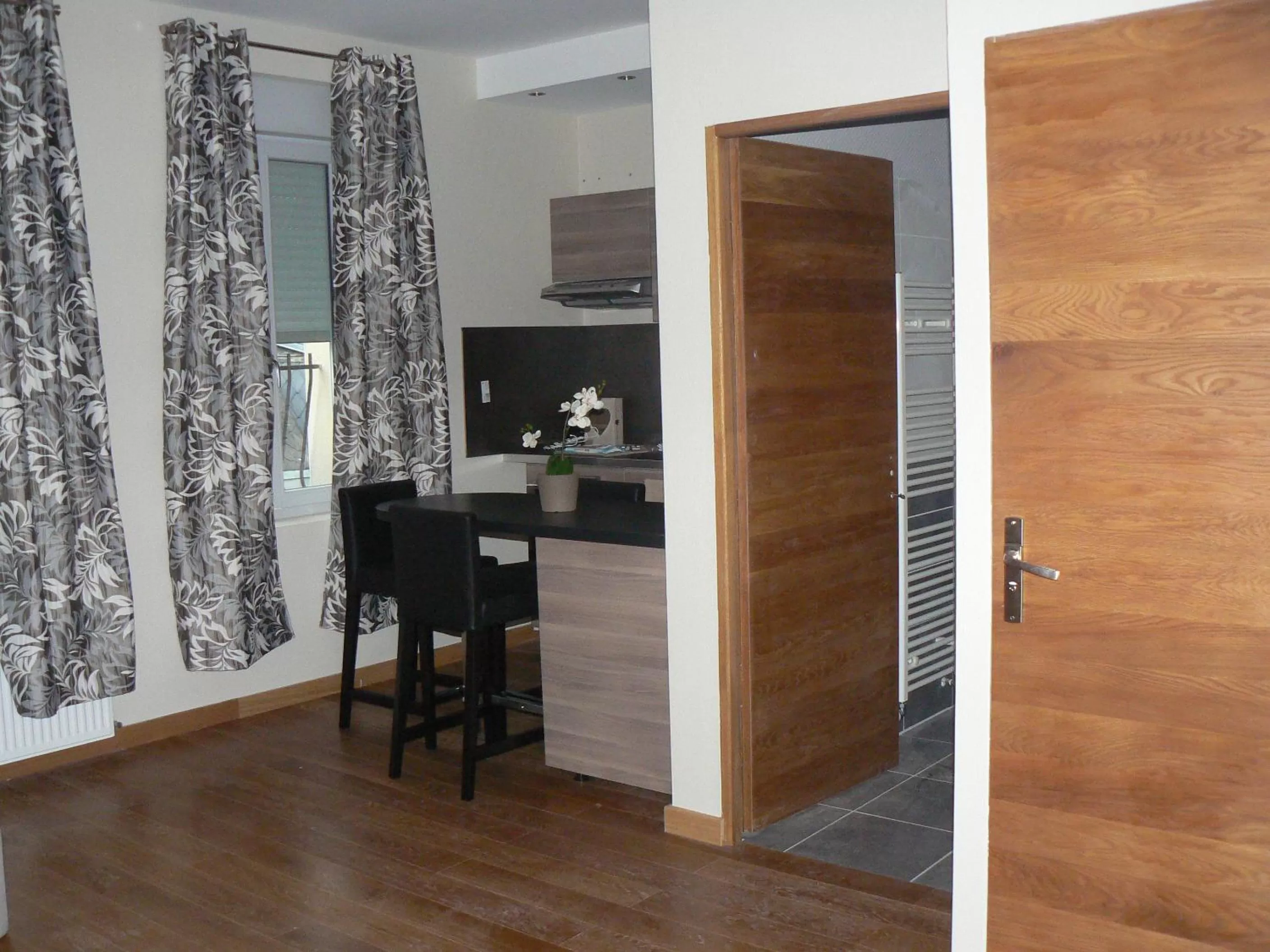 Kitchen or kitchenette in Hôtel & Appartements Le Florence