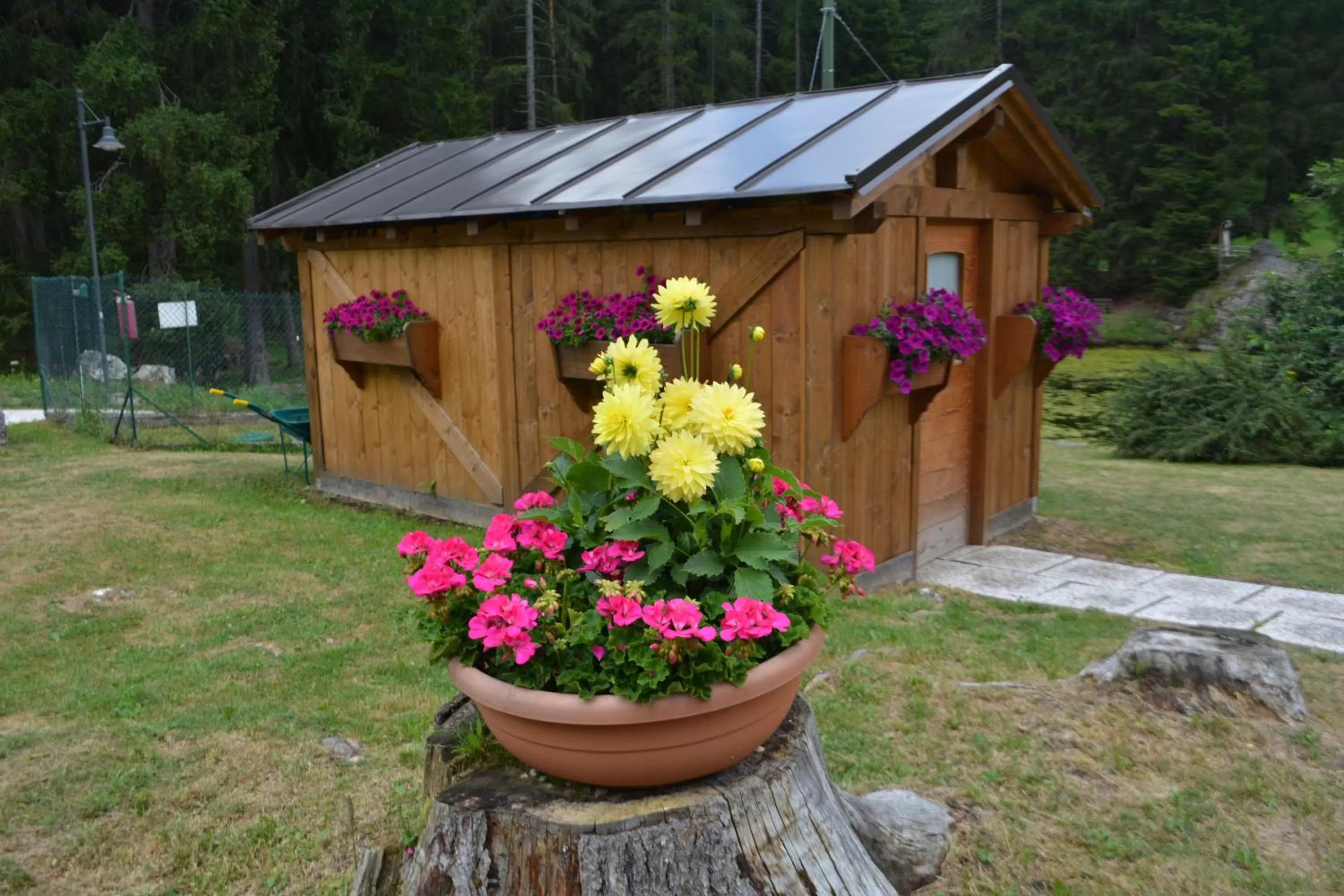 Garden view in Chalet Al Lago