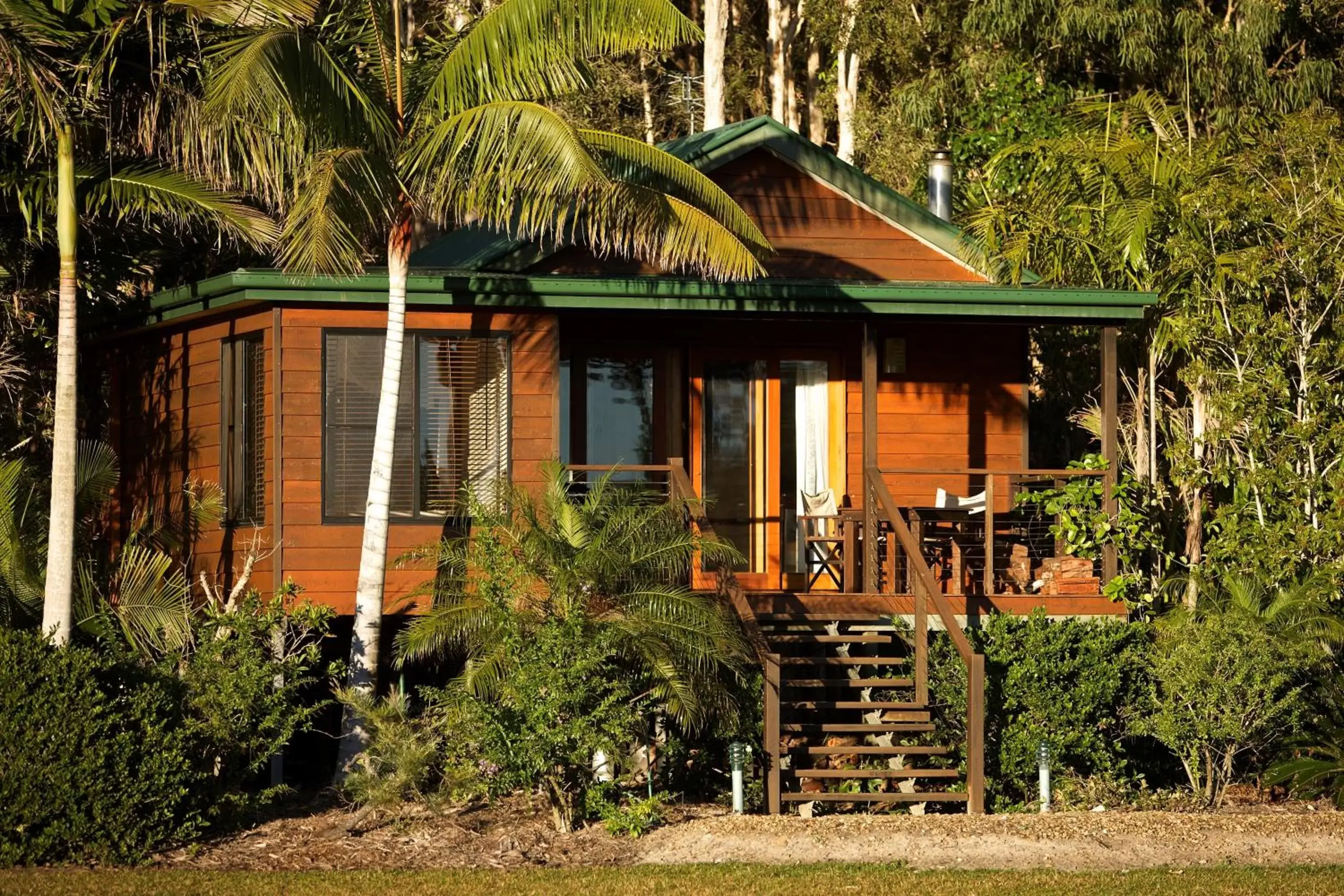 Patio, Property Building in Lake Weyba Cottages Noosa