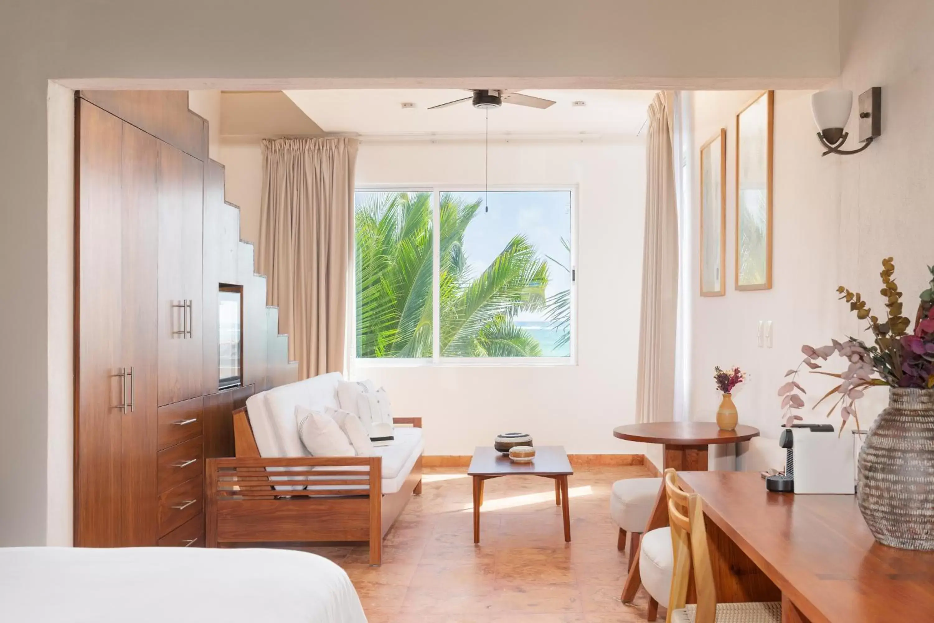 Coffee/tea facilities, Bed in Mereva Tulum Coffee/tea facilities, Bed in Mereva Tulum