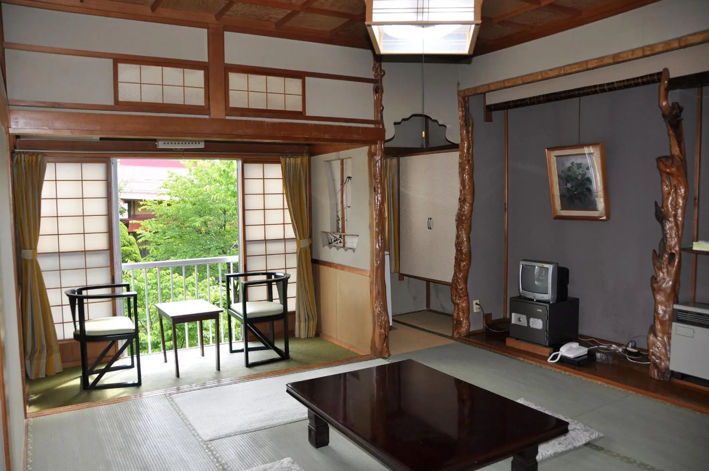 Balcony/Terrace, Kitchen/Kitchenette in Yoshidaya Ryokan