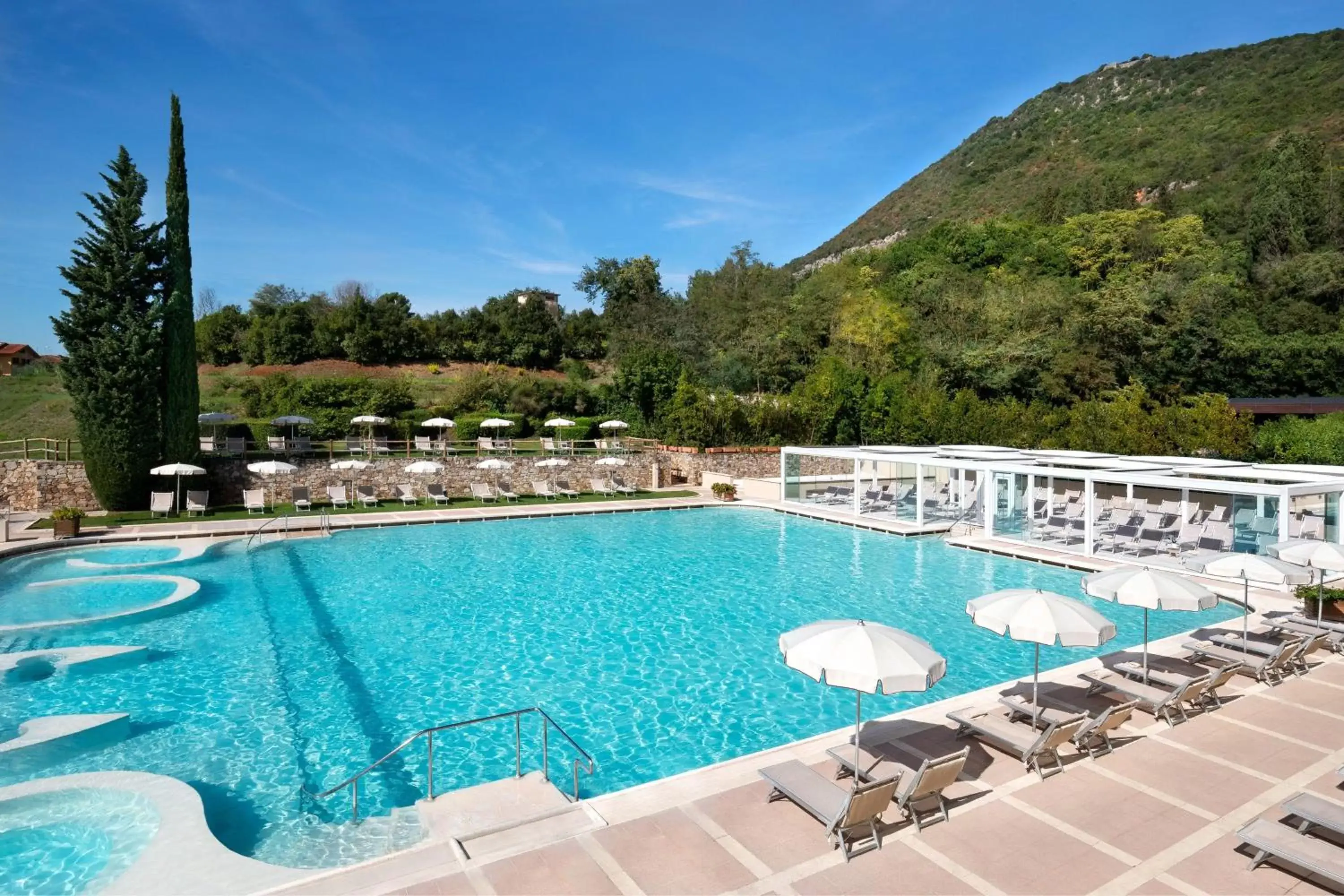 Swimming Pool in Grotta Giusti Thermal Spa Resort Tuscany, Autograph Collection