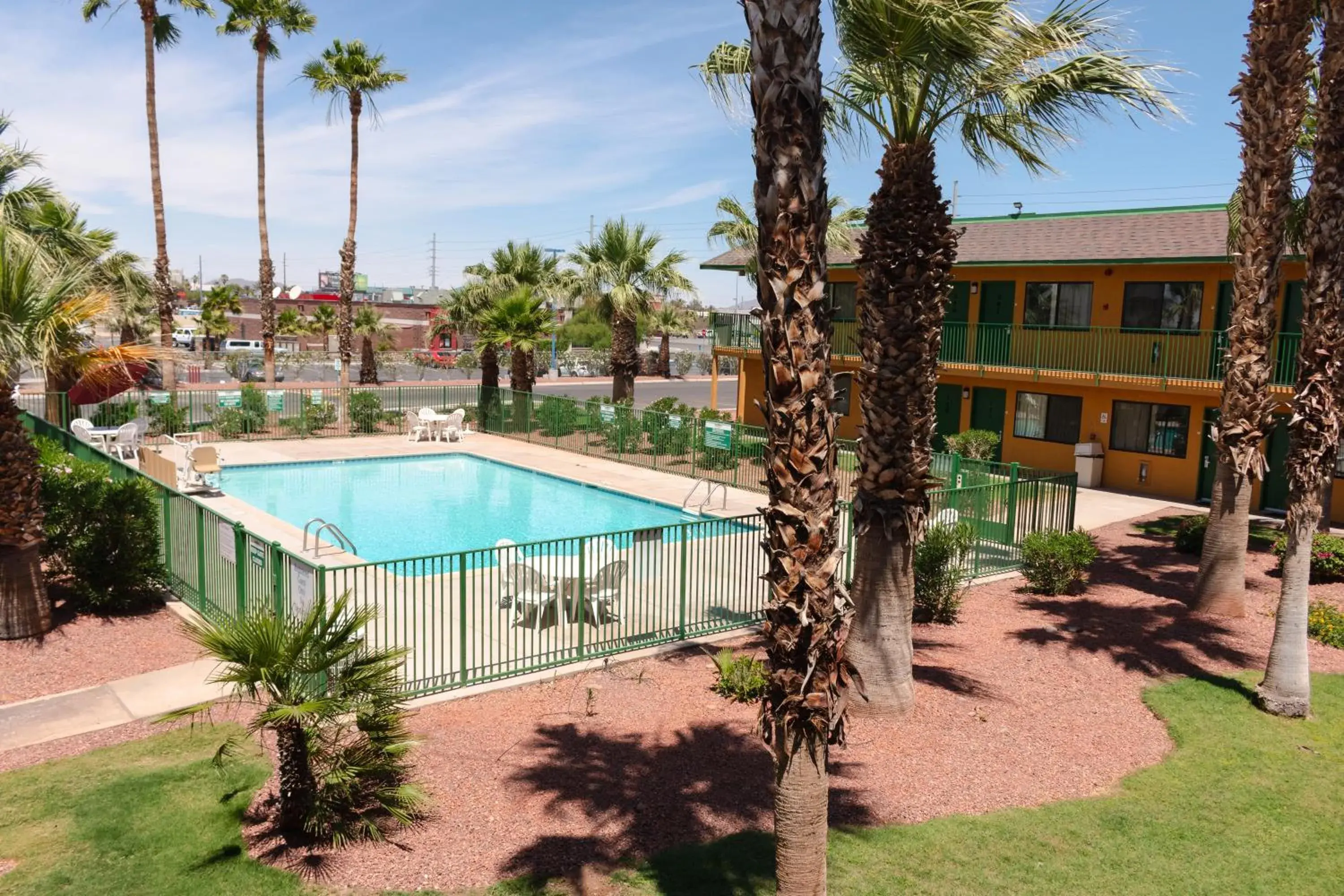 Pool View in Budgetel Inn & Suites