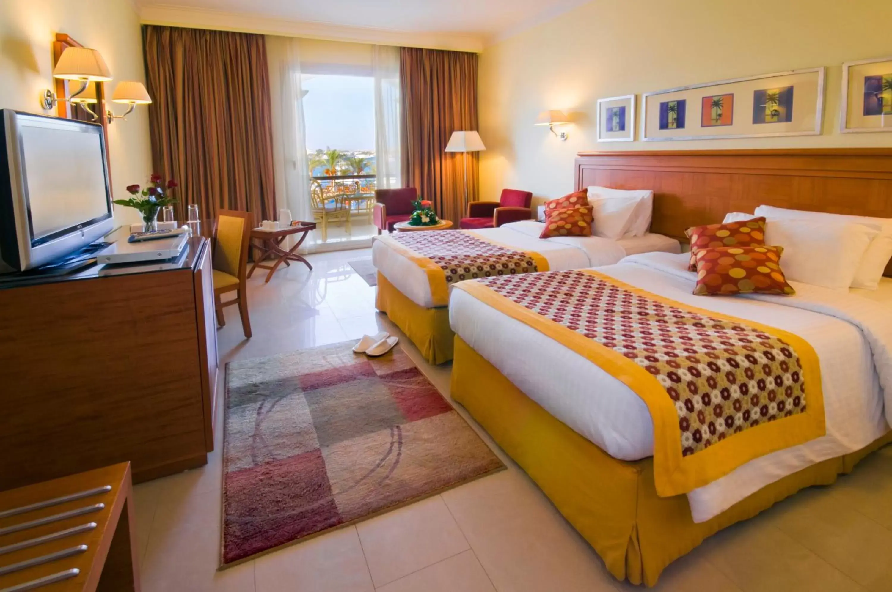 Bed in Marina Sharm Hotel