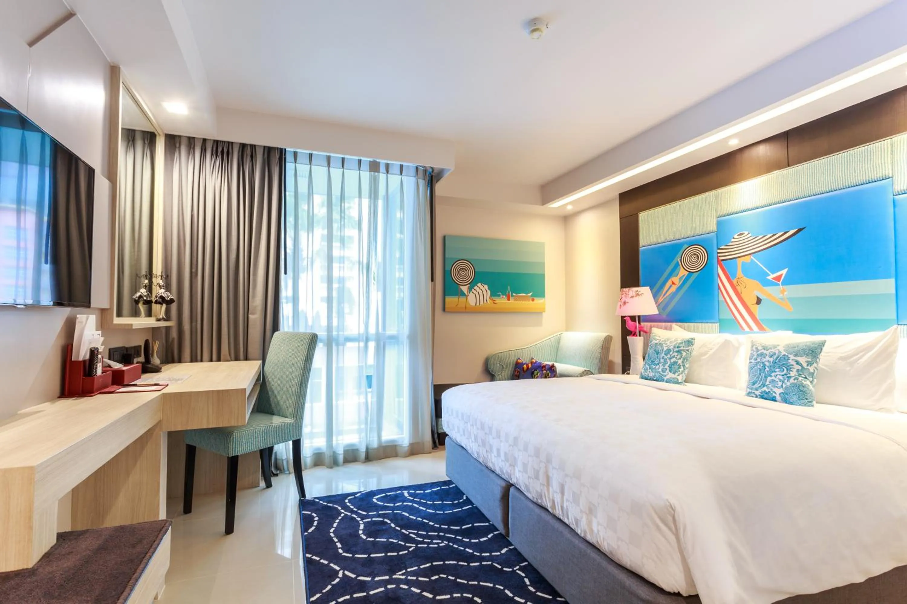 Bedroom, Bed in Hotel Clover Asoke - SHA Extra Plus