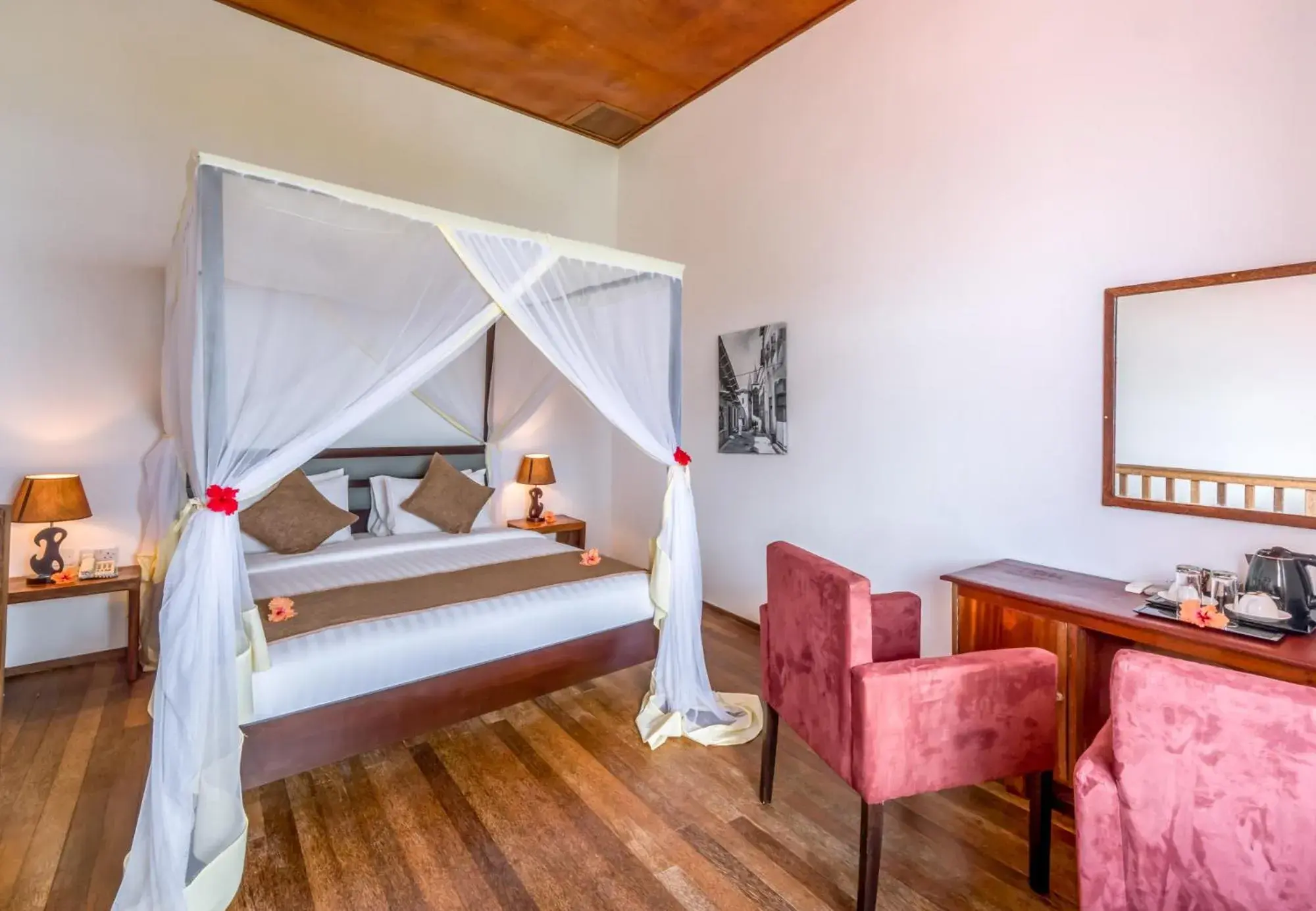 Bed in Azao Resort & Spa