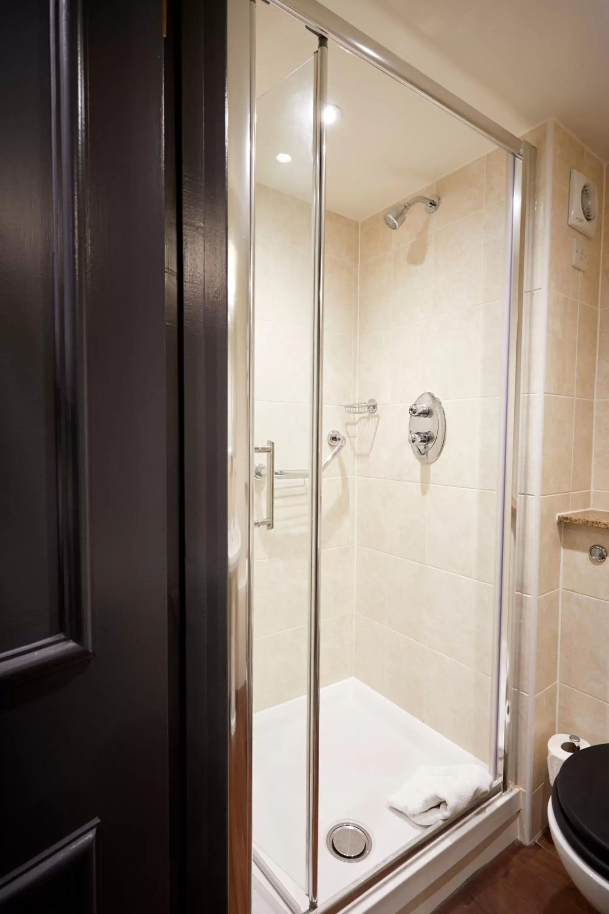 Shower, Bathroom in The Fleece at Cirencester