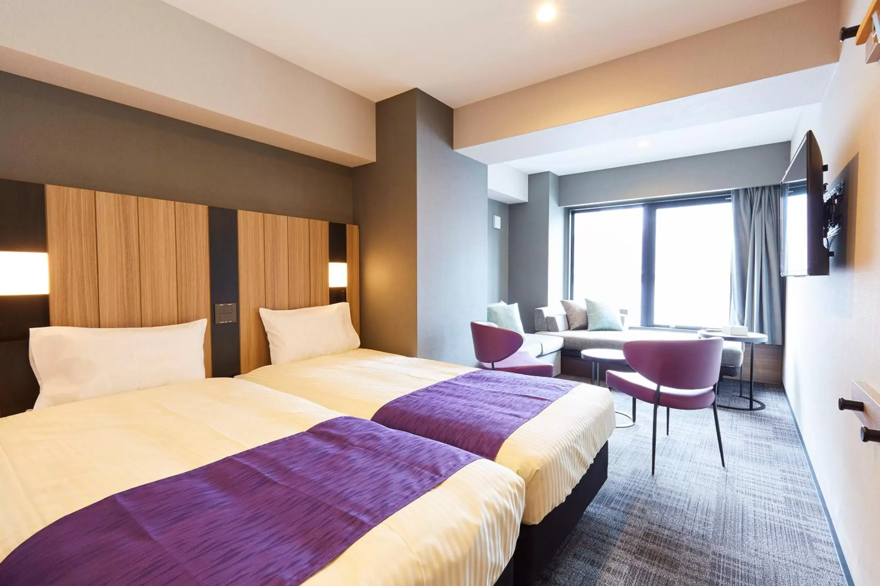 Bed in hotel MONday Kyoto Karasuma Nijo Bed in hotel MONday Kyoto Karasuma Nijo