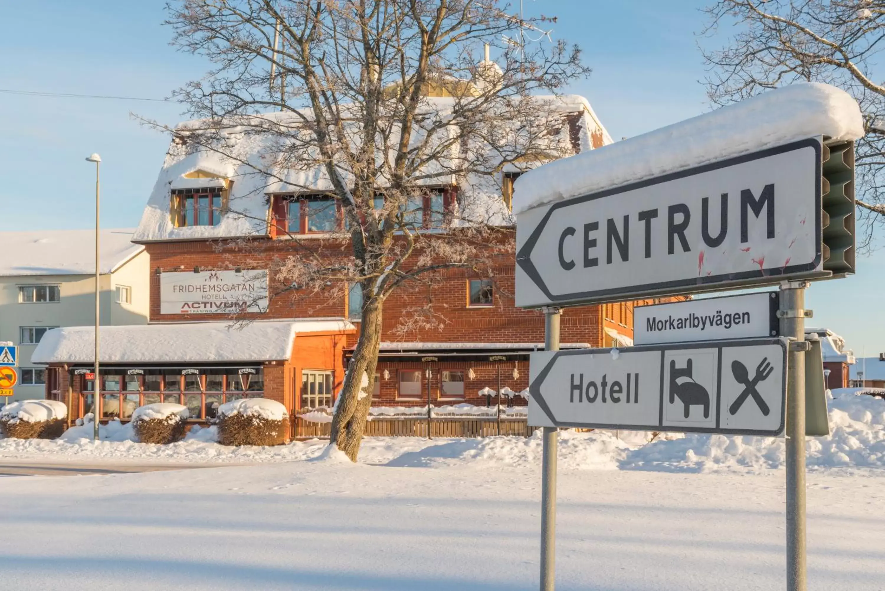 Property building, Winter in Hotell Fridhemsgatan