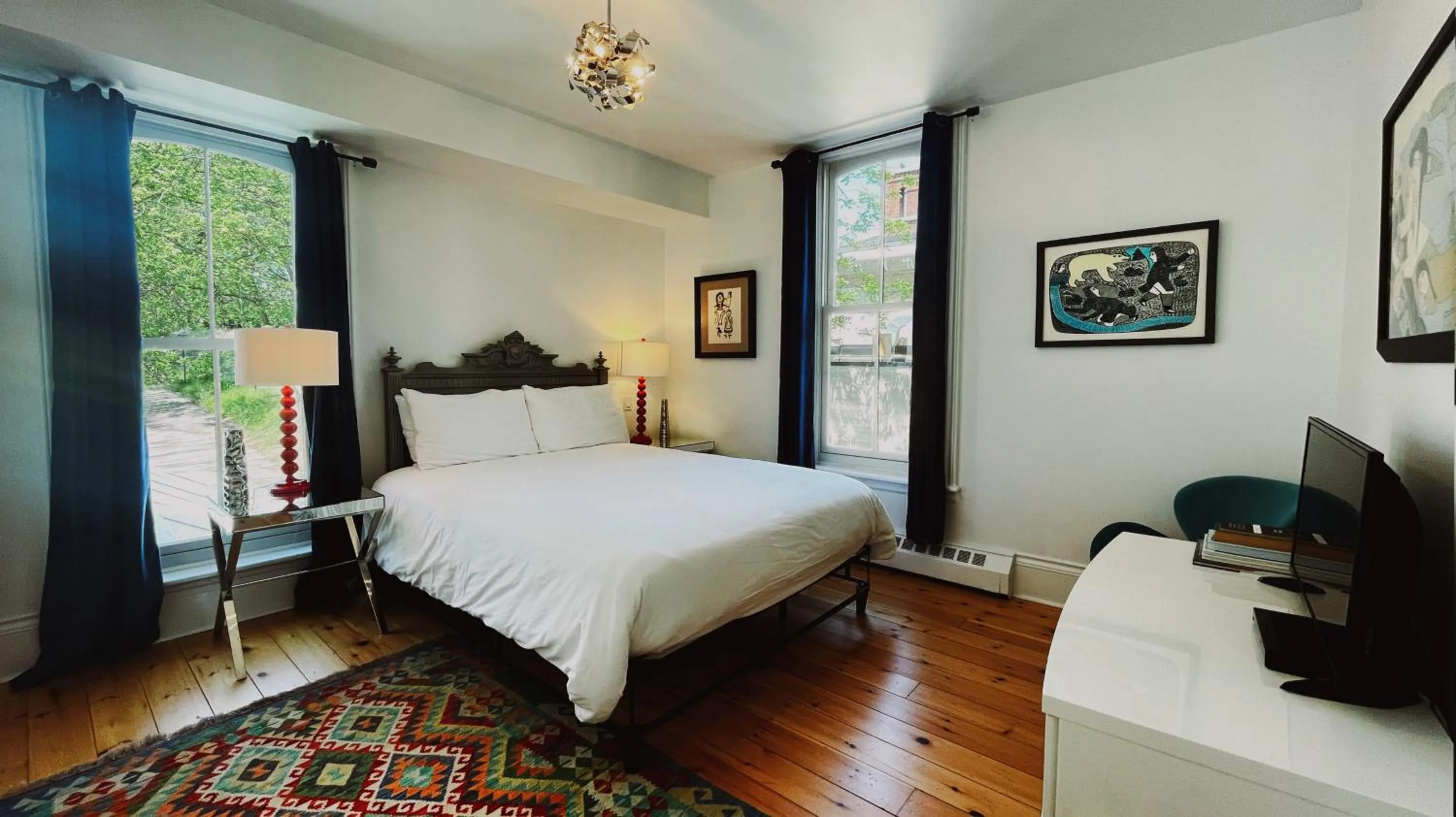 Bedroom, Bed in Merrill House