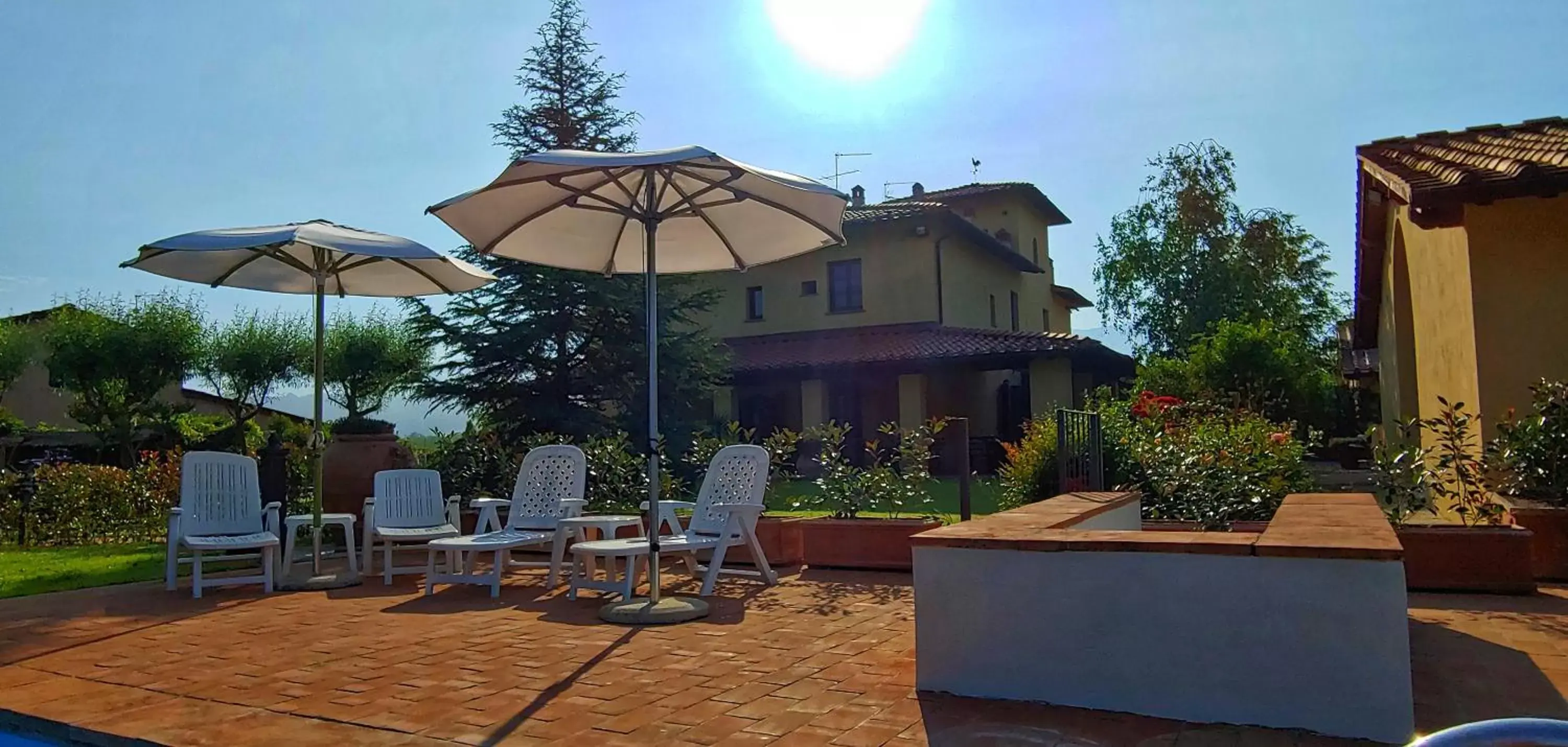 Garden view in Torrebianca Tuscany