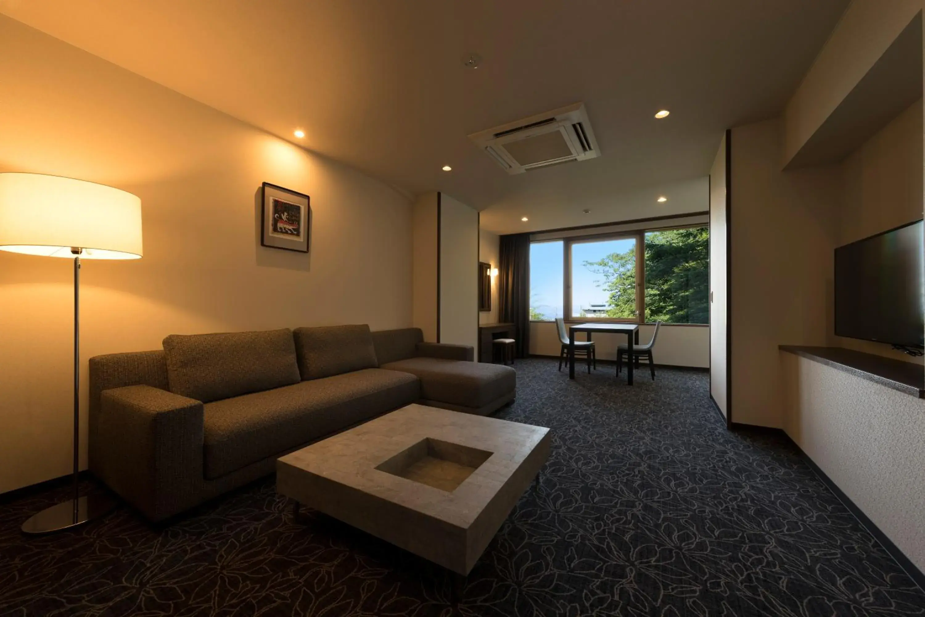 Photo of the whole room, Seating Area in Ryochiku Bettei Hotel