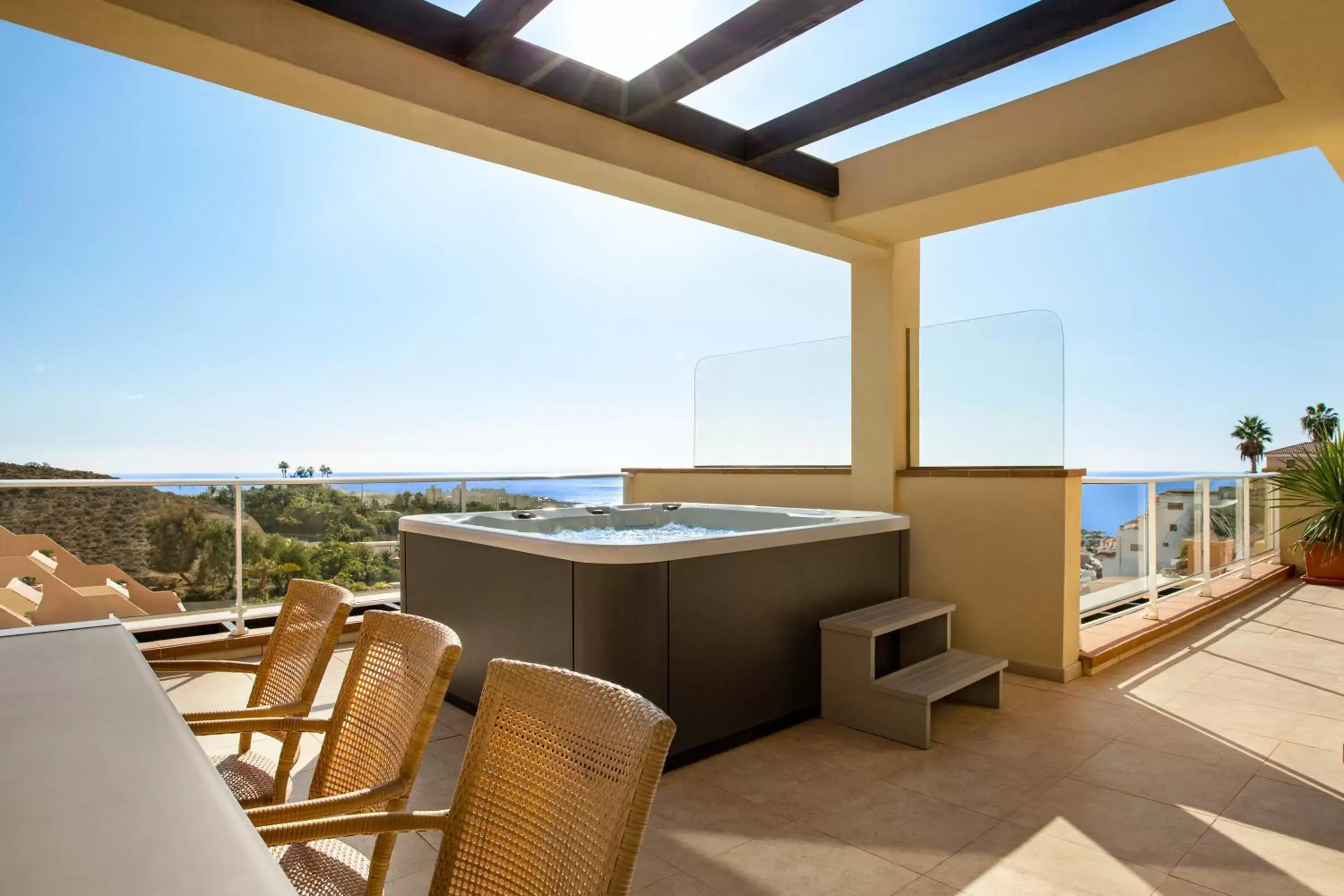 Hot Tub, Balcony/Terrace in Wyndham Residences Costa Adeje