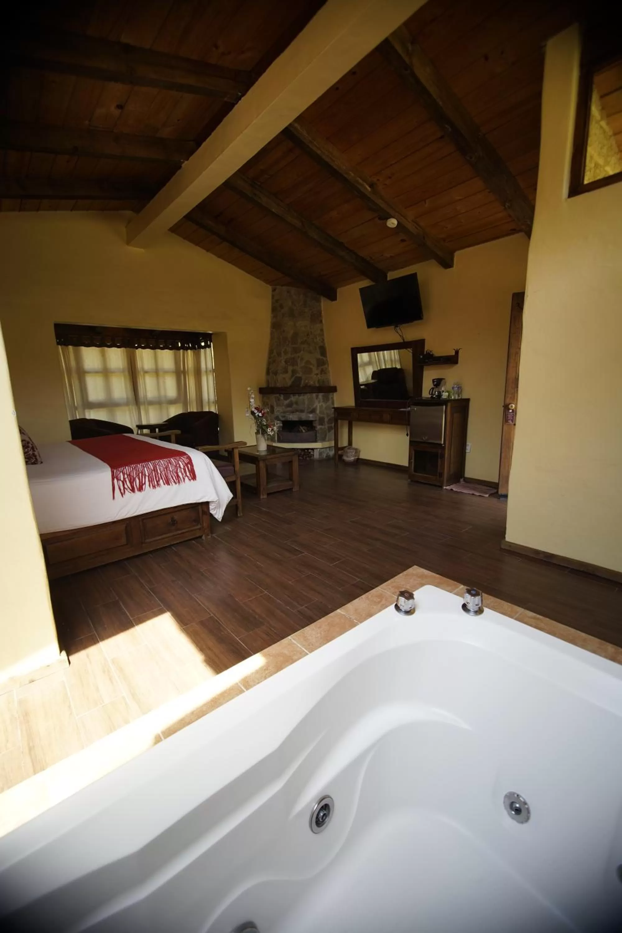 Bed in Cabañas La Cascada