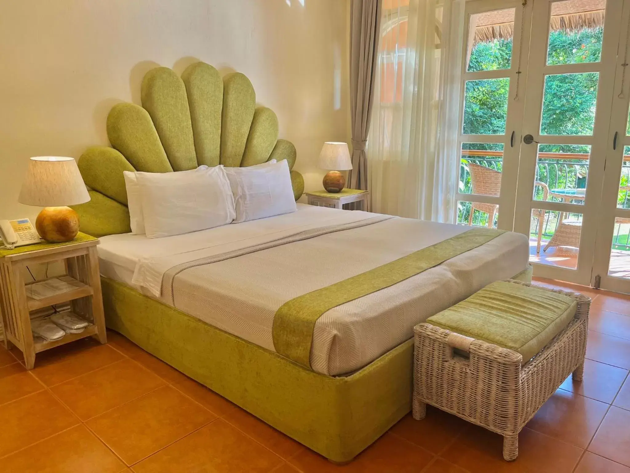 Bed in Coco Grove Beach Resort, Siquijor Island