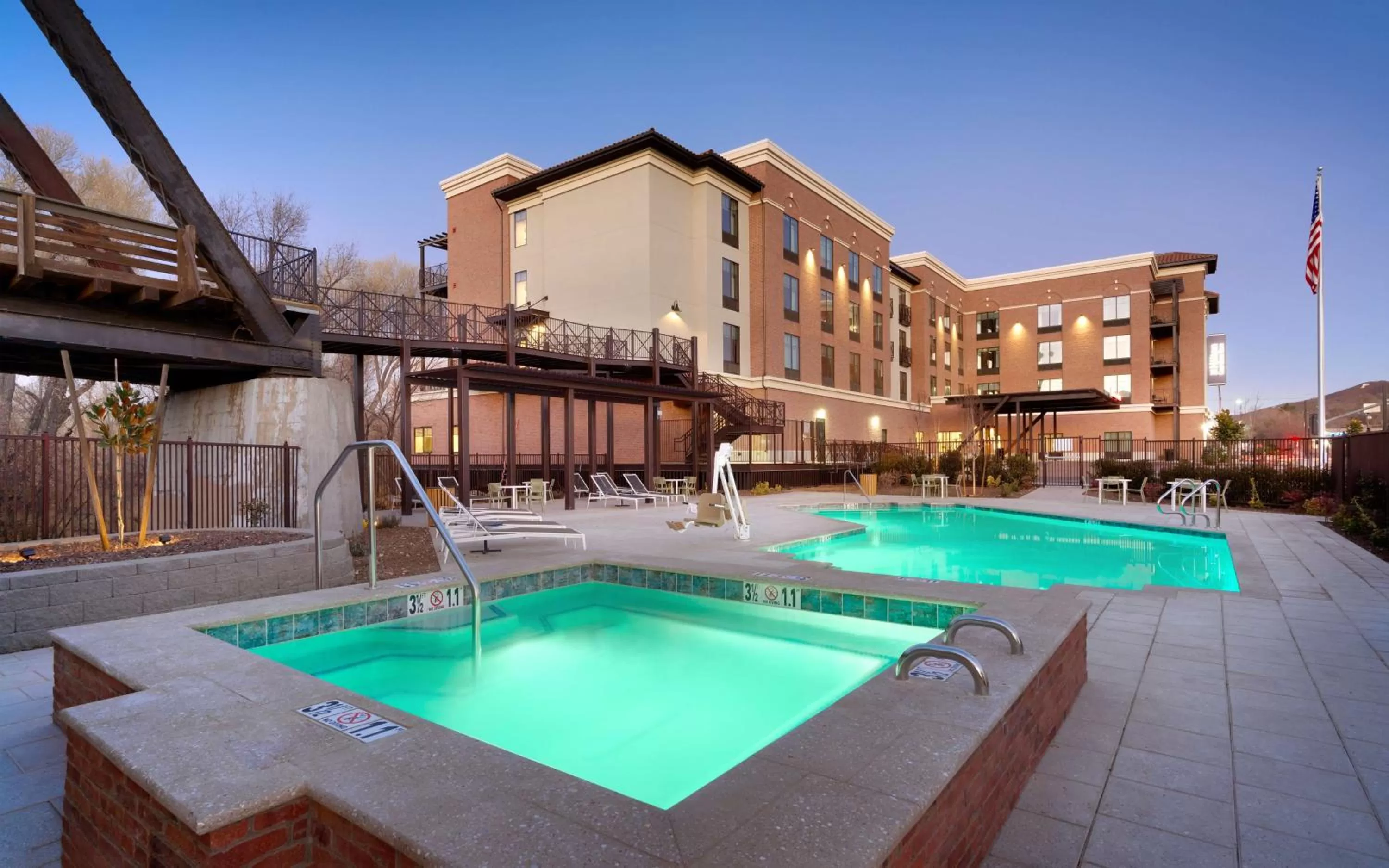 Pool view in Hilton Garden Inn Prescott Downtown, Az