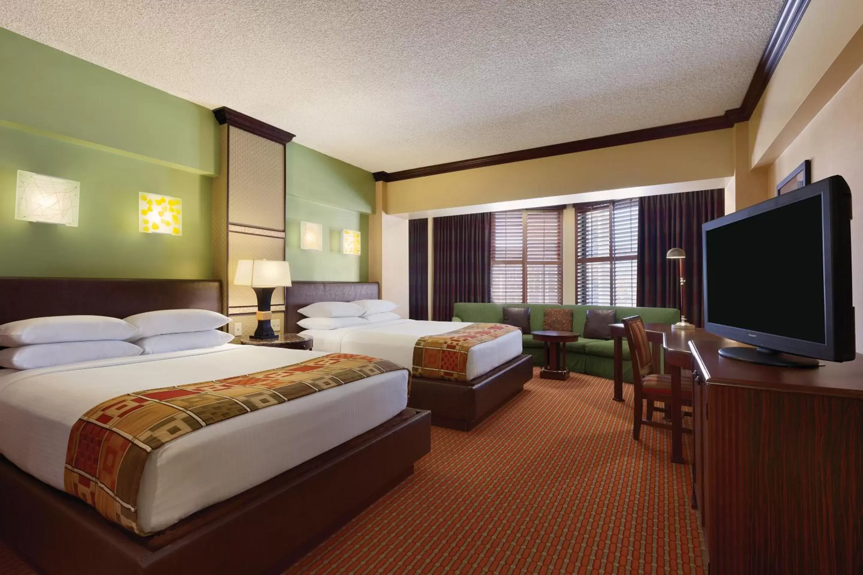 Bed in Harrah's Lake Tahoe Hotel & Casino