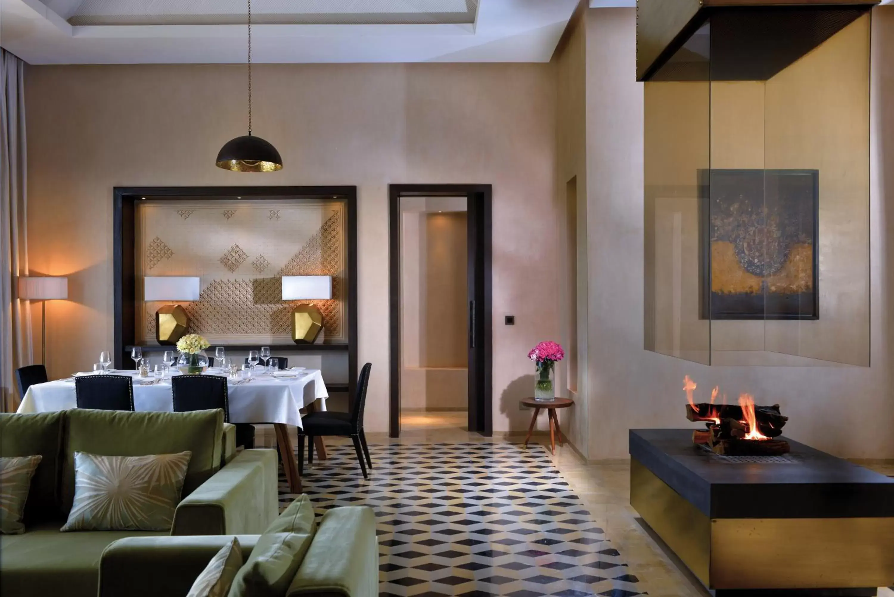 Living room, Restaurant/Places to Eat in Fairmont Royal Palm Marrakech