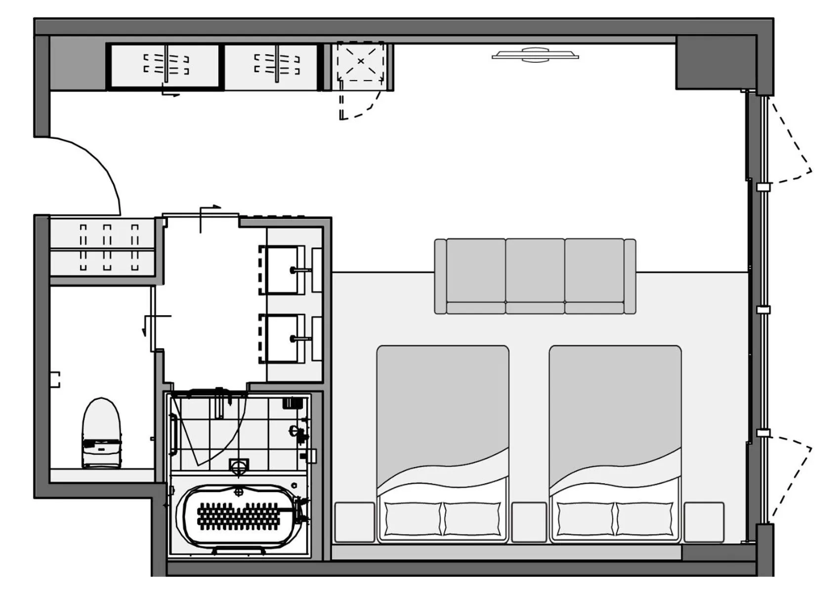 Floor plan in KAYA Kyoto Nijo Castle, BW Signature Collection by Best Western