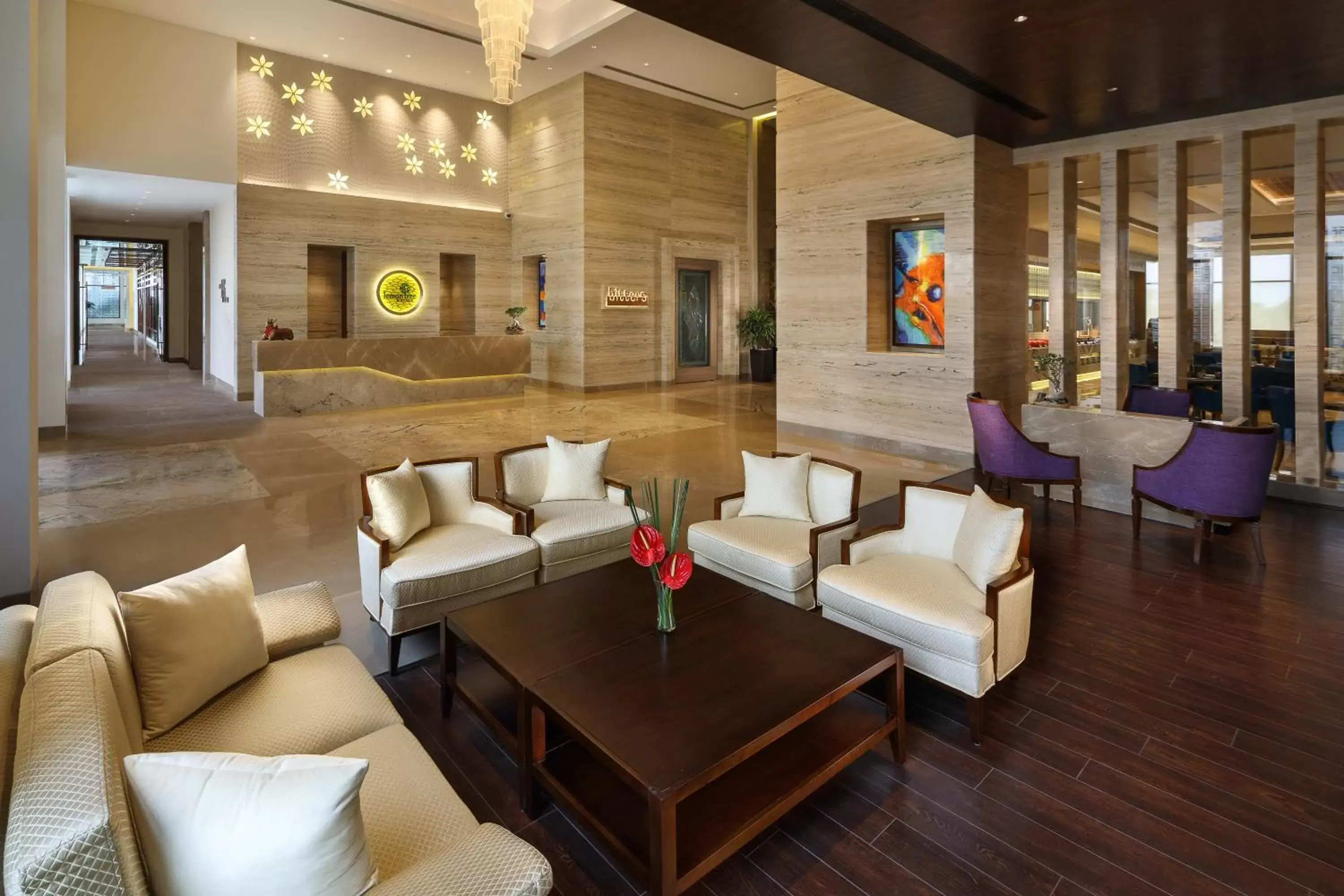 Lobby or reception, Lounge/Bar in Sandal Suites by Lemon Tree Hotels