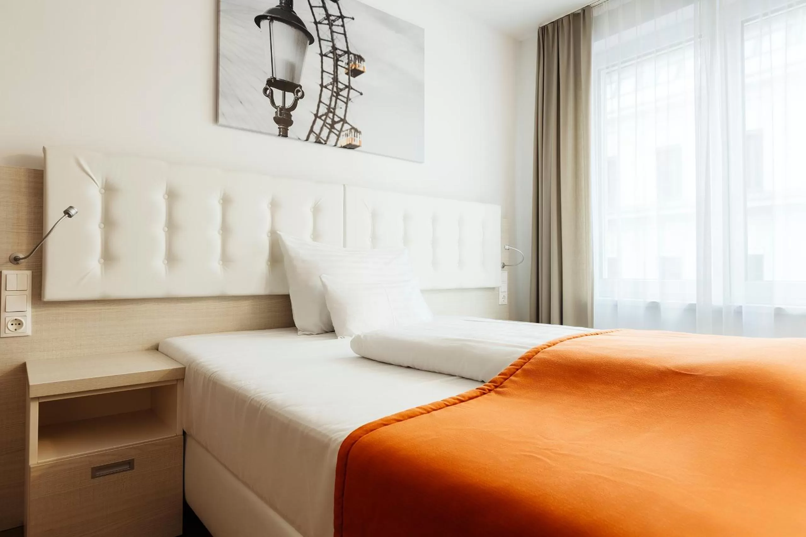 Bed in Oliver Apartments | contactless check-in