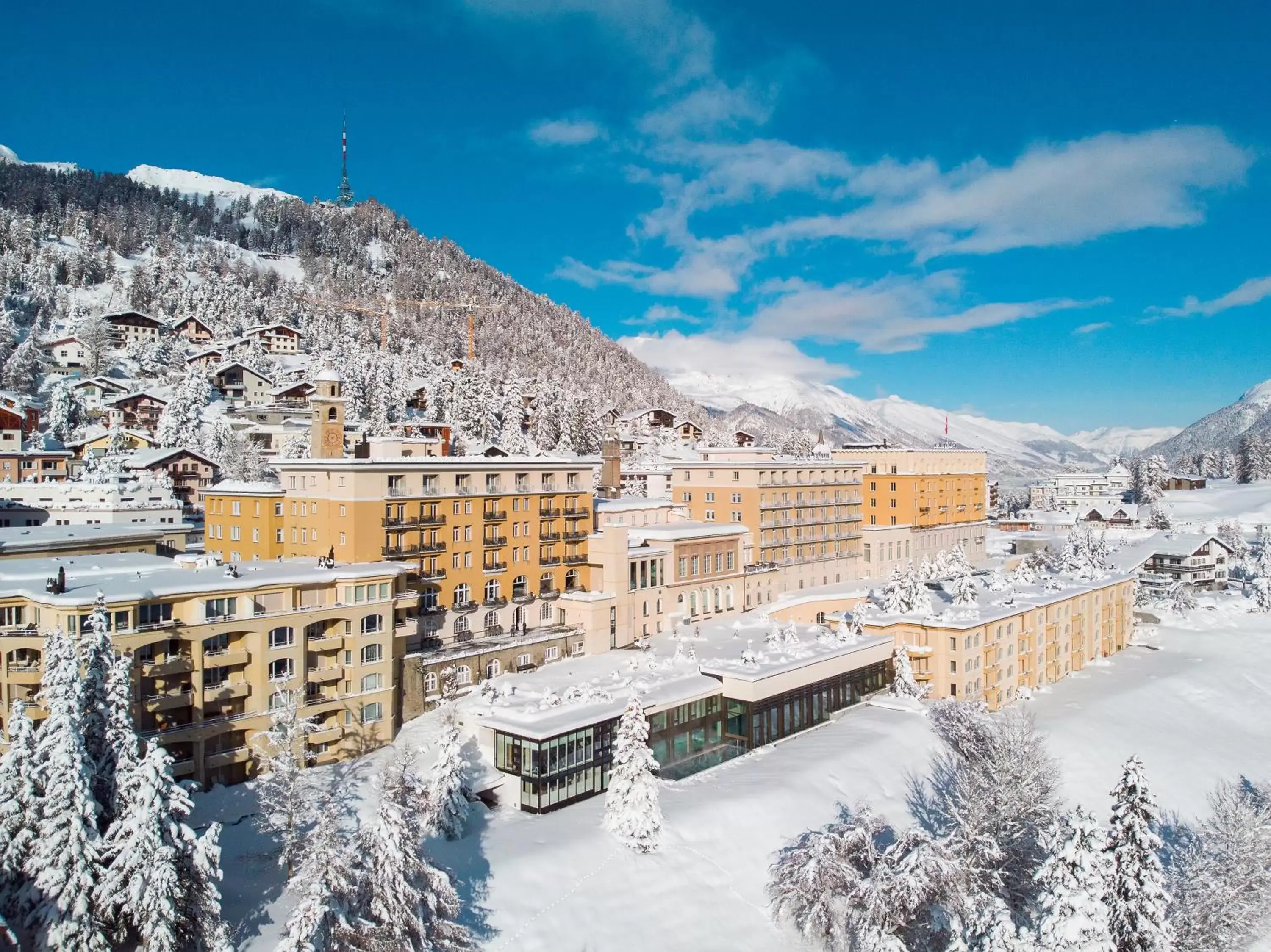 Property building, Winter in Kulm Hotel St. Moritz