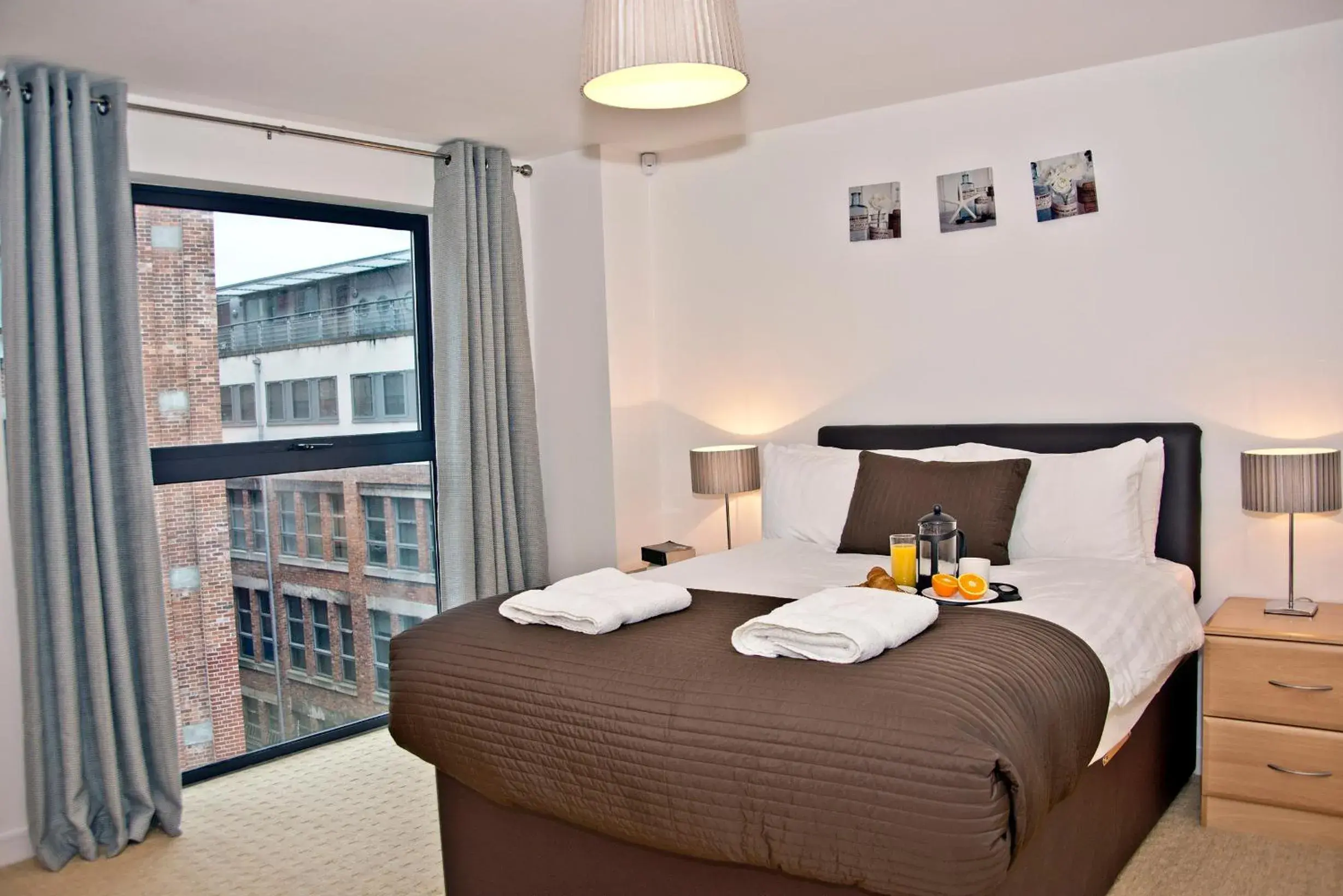 Bedroom, Bed in Base Serviced Apartments - Duke Street