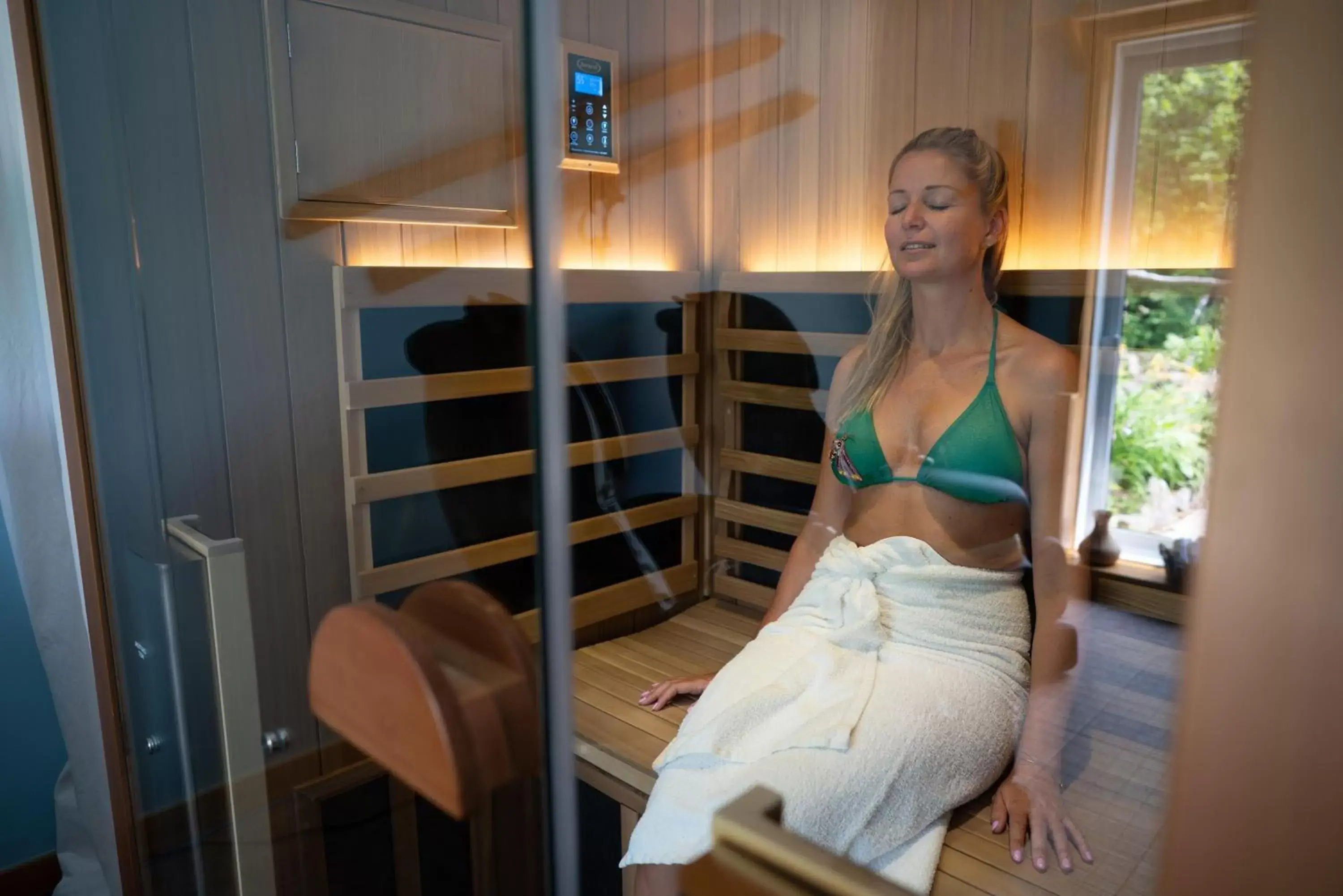 Sauna in Auberge Spa & Beaux Reves