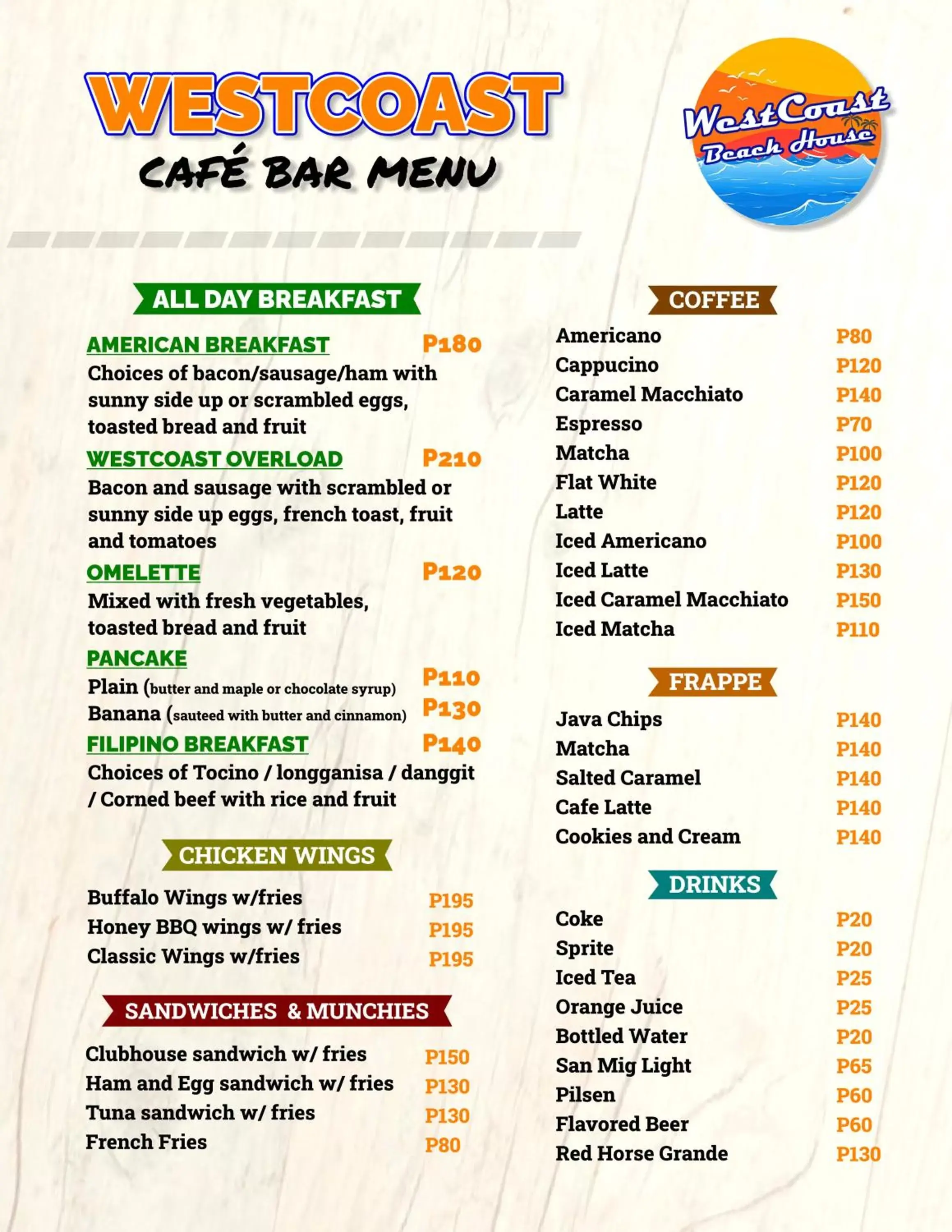 Restaurant/places to eat in West Coast Beach House Restaurant/places to eat in West Coast Beach House