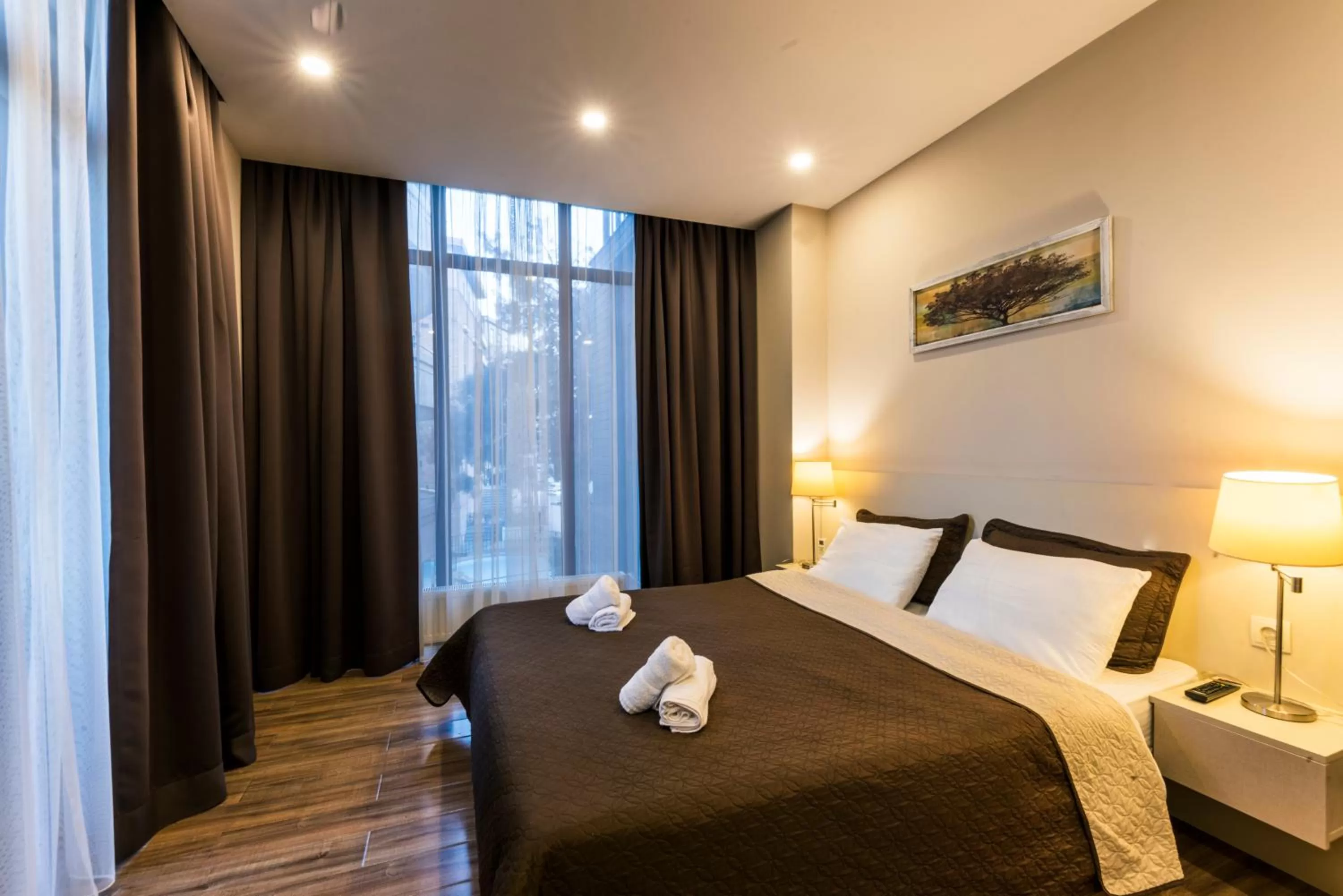 View (from property/room), Bed in Sani Apart Hotel