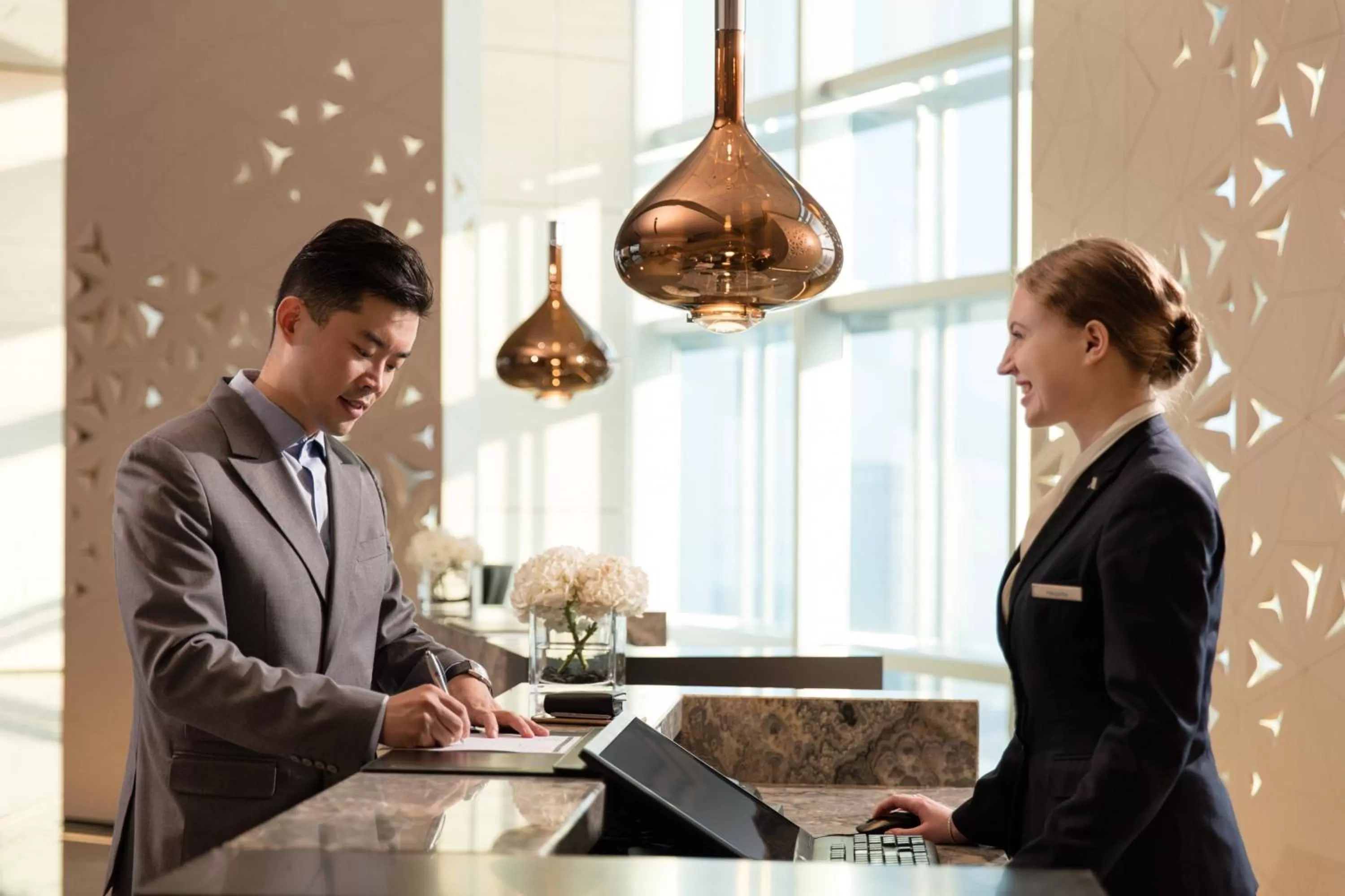 Lobby or reception in Shenzhen Marriott Hotel Nanshan