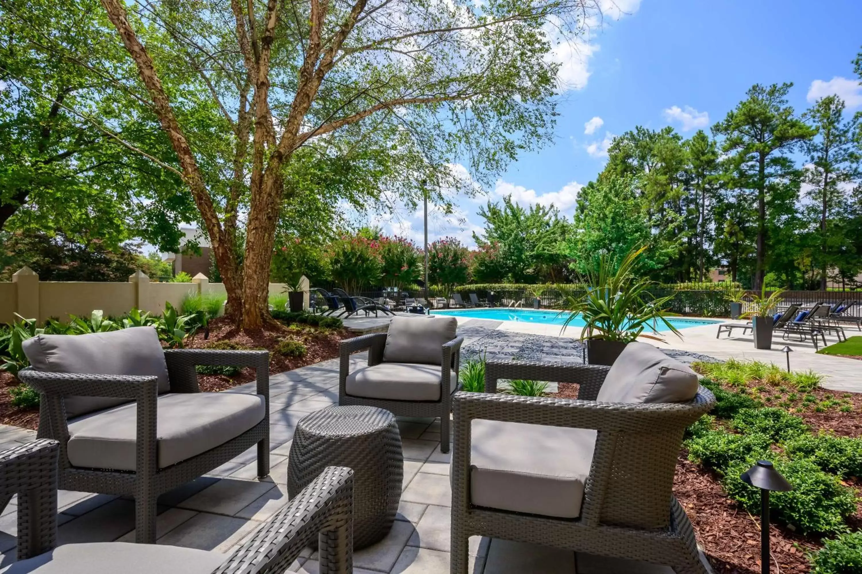 Pool view in DoubleTree by Hilton Raleigh Midtown, NC