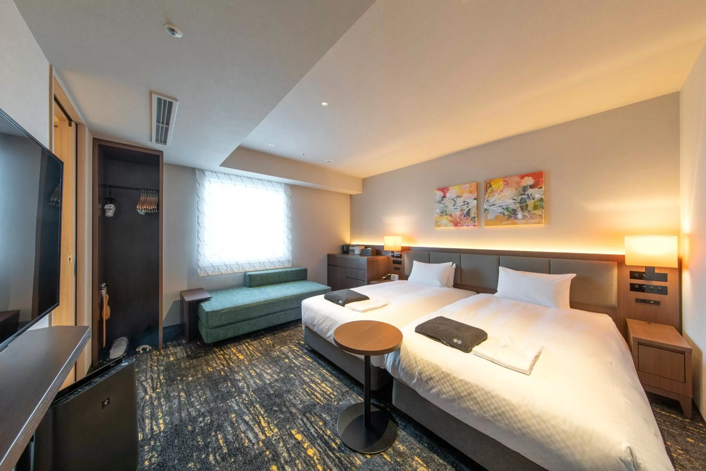 Bed in Hotel Forza Nagoya Sakae