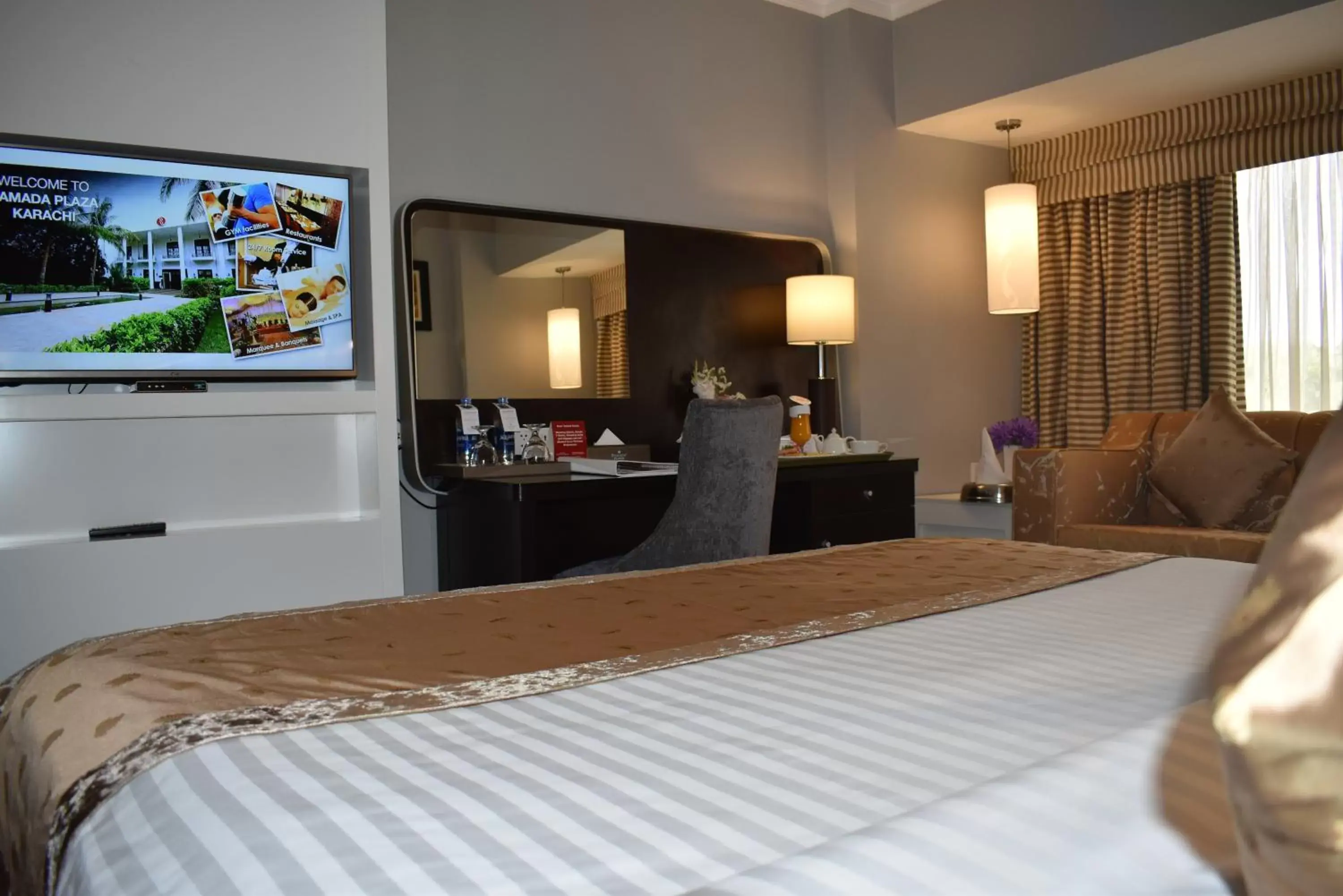Bed in Ramada Plaza by Wyndham Karachi Airport Hotel Bed in Ramada Plaza by Wyndham Karachi Airport Hotel