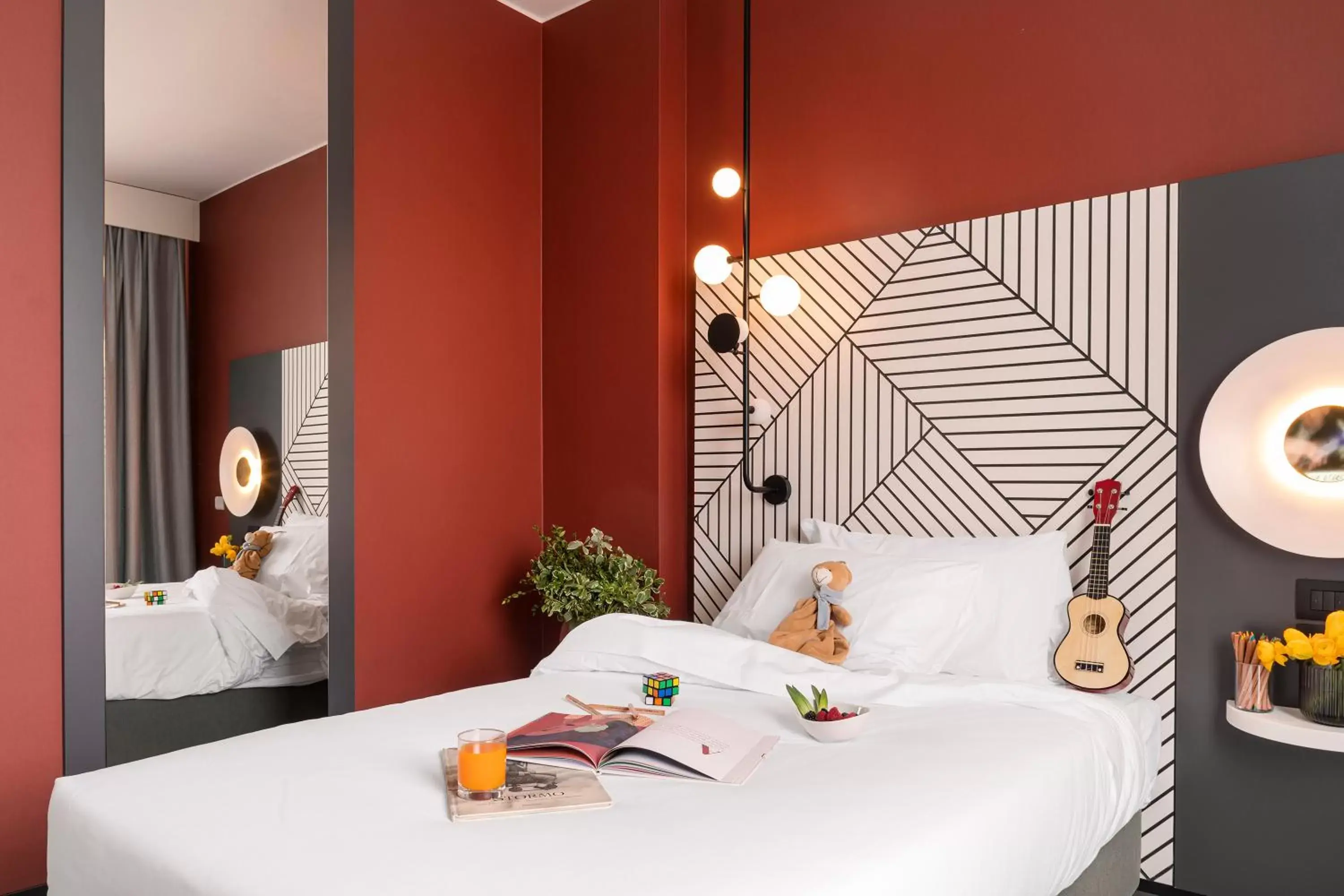 Bedroom, Bed in Quark Hotel Milano