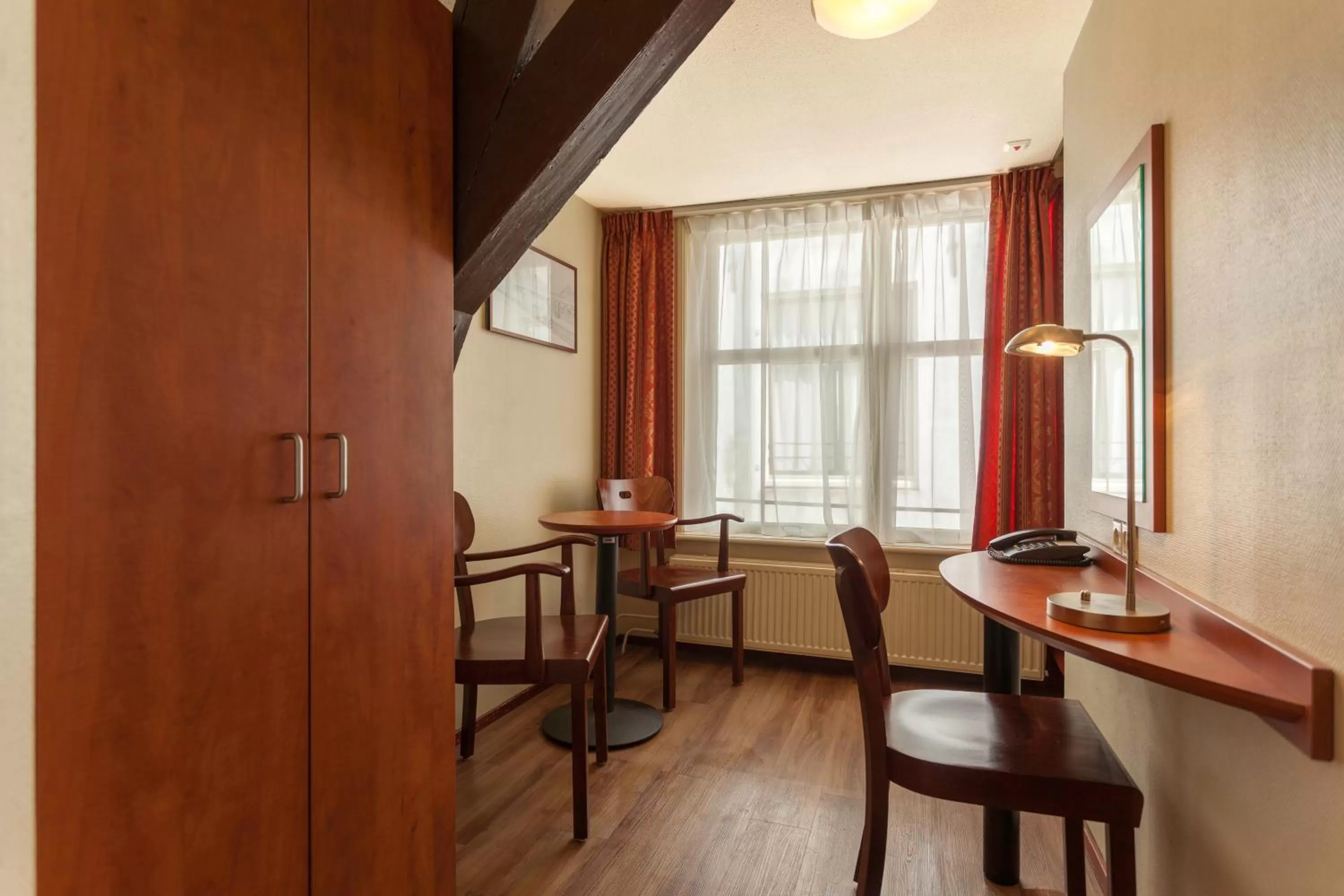 Seating area in A-Train Hotel