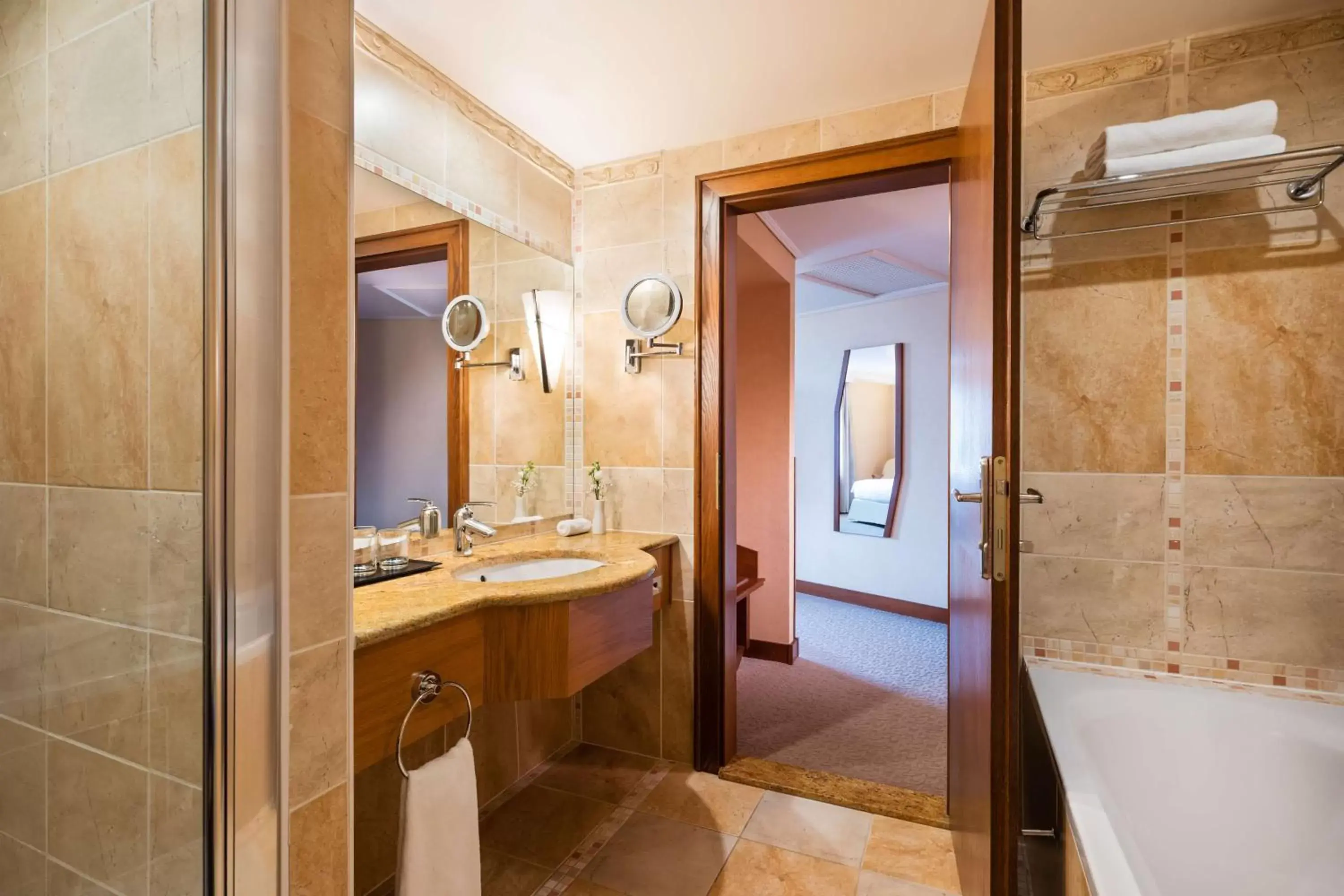 Bathroom in Lindner Hotel Prague Castle, part of JdV by Hyatt