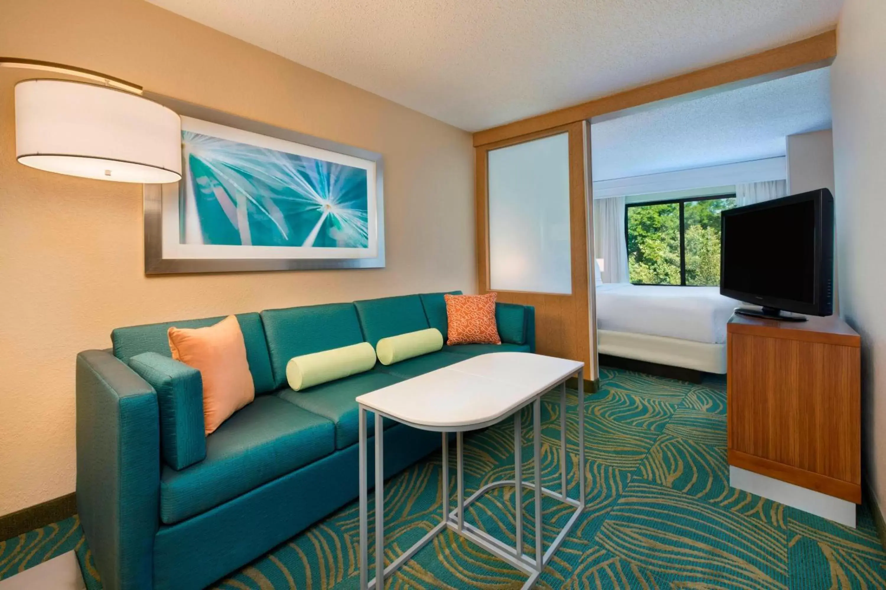 Photo of the whole room, Seating Area in SpringHill Suites Mishawaka-University Area