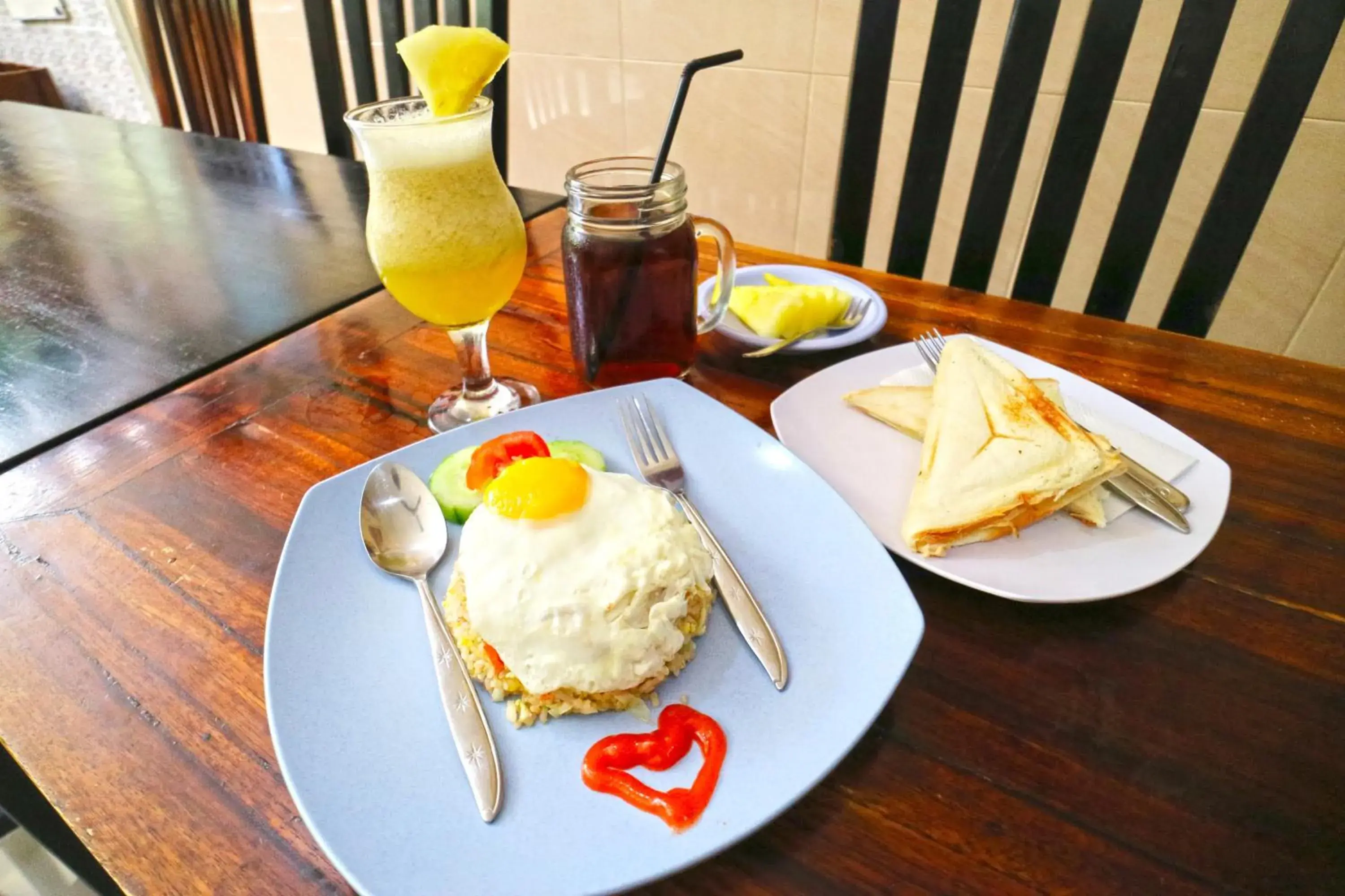 Asian breakfast in Rena Segara House