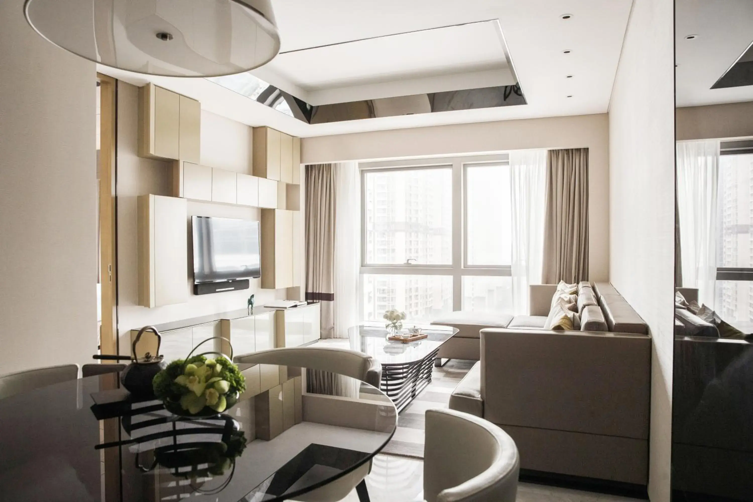 Living room in Jumeirah Living Guangzhou - Complimentary Shuttle Bus to Canton Fair Complex during Canton Fair period