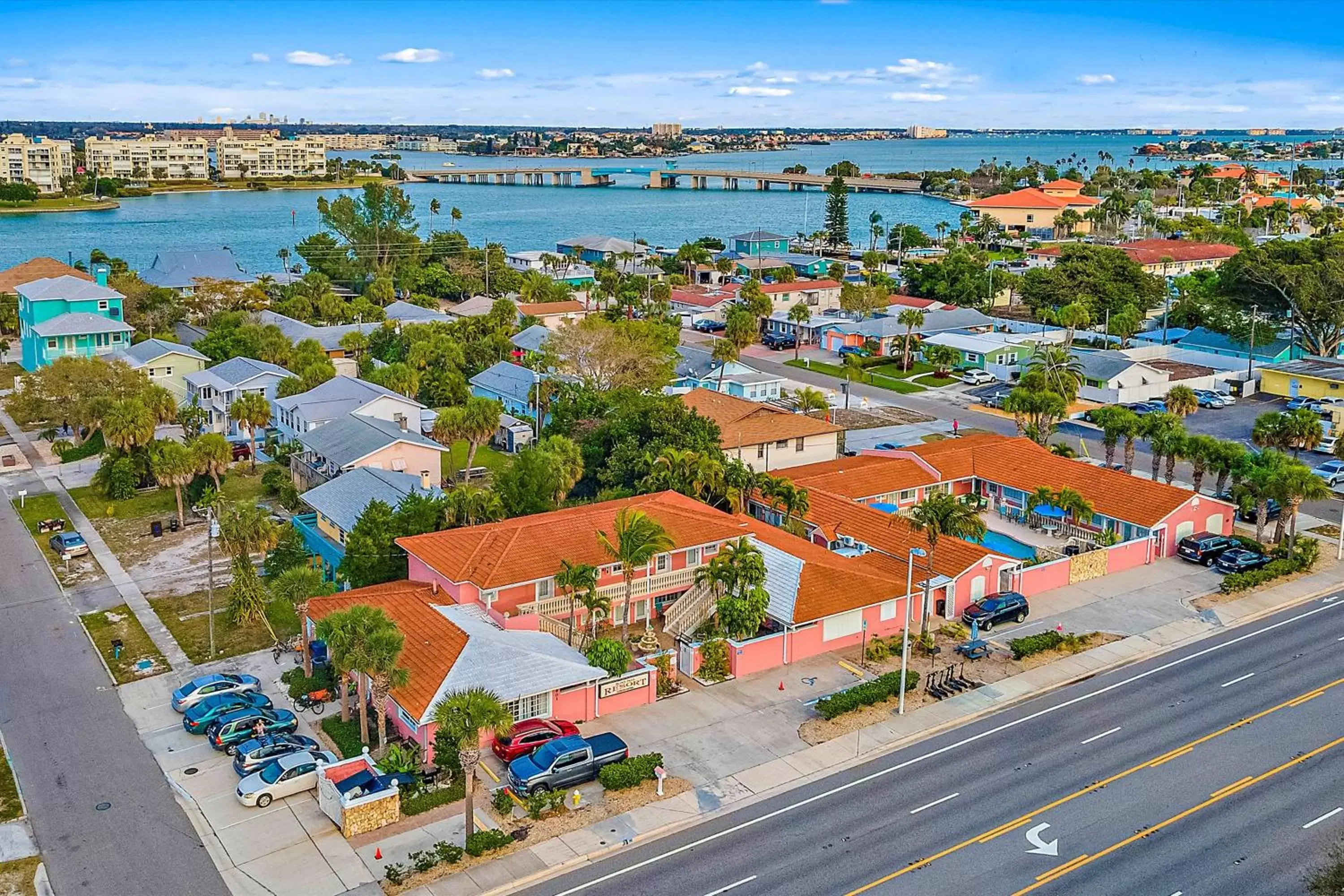 Bird's eye view, Bird's-eye View in Blind Pass Resort Motel