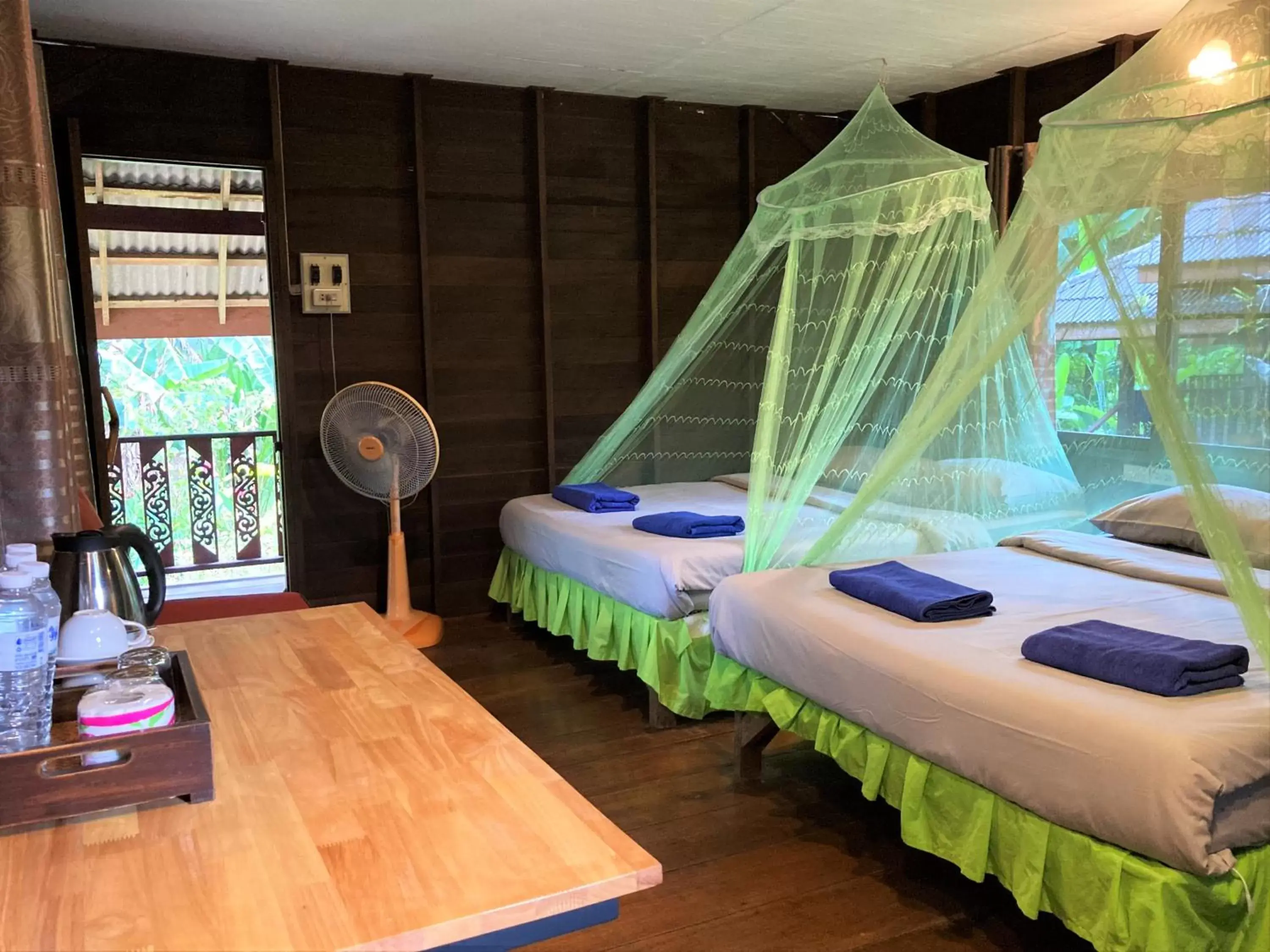 Bed in Khao Sok Morning Mist Resort