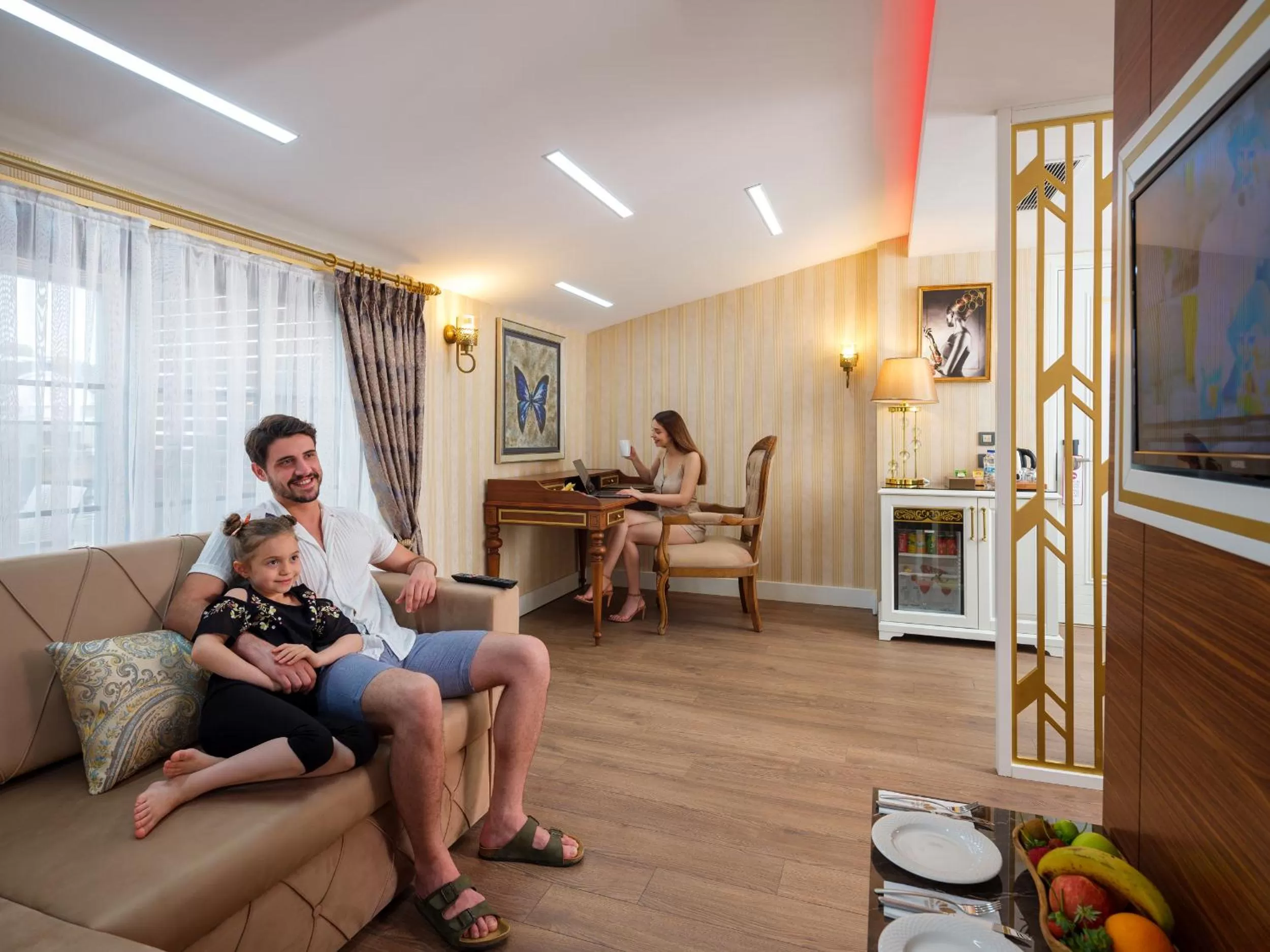 Seating area in Elysium Green Suites