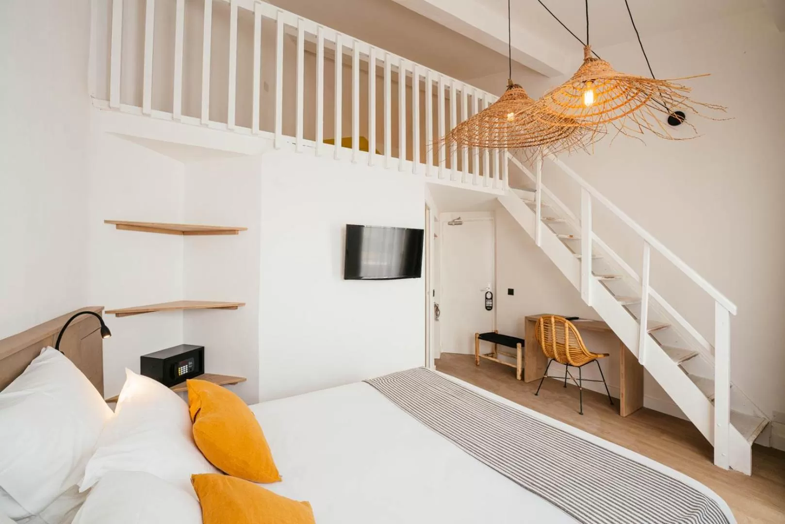 Bed in Hôtel Casa Marina