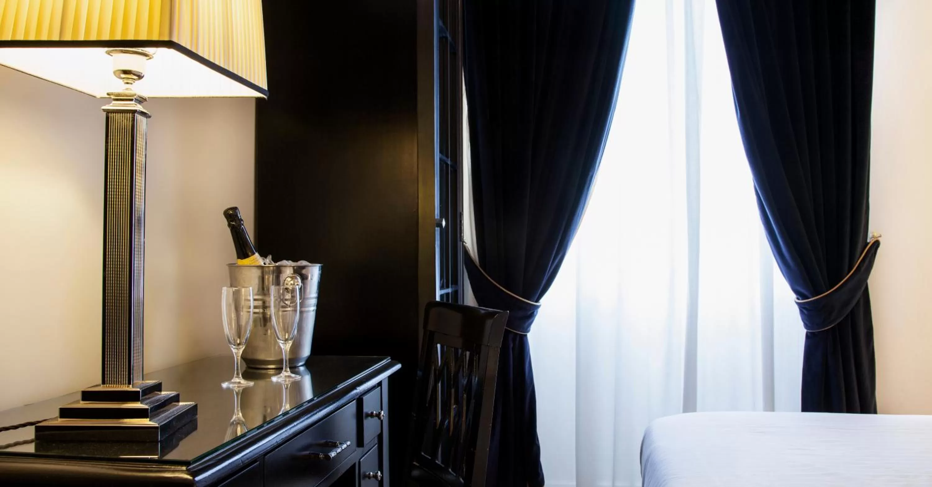 Decorative detail, Bed in Cellai Hotel Florence