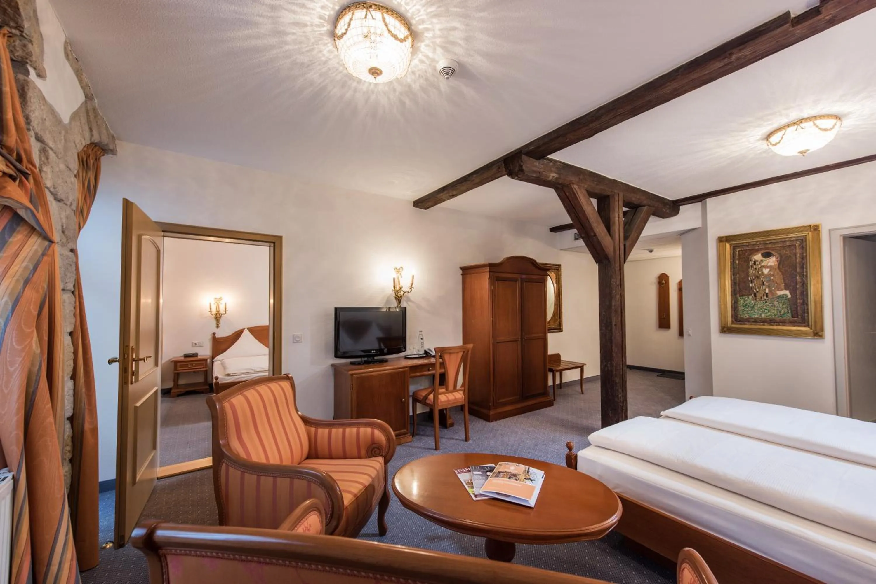 Photo of the whole room, Bed in Hotel Goldener Löwe