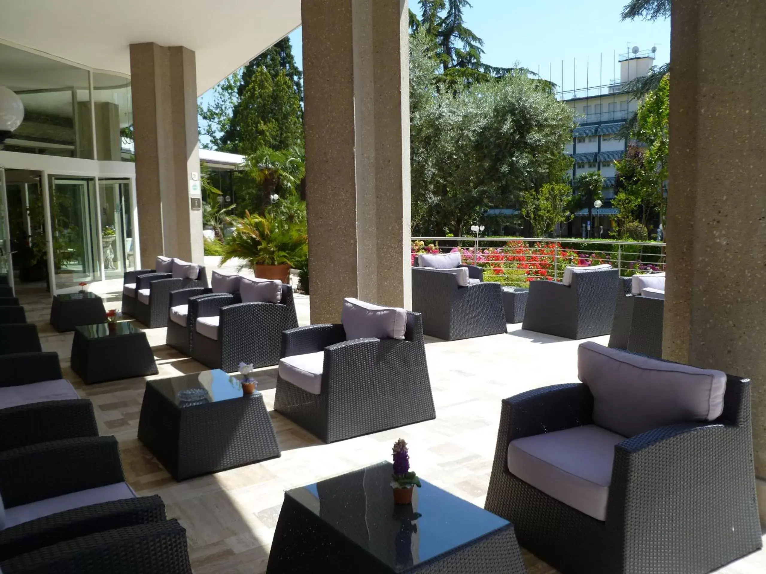 Balcony/Terrace, Restaurant/Places to Eat in Park Hotel Terme Balcony/Terrace, Restaurant/Places to Eat in Park Hotel Terme
