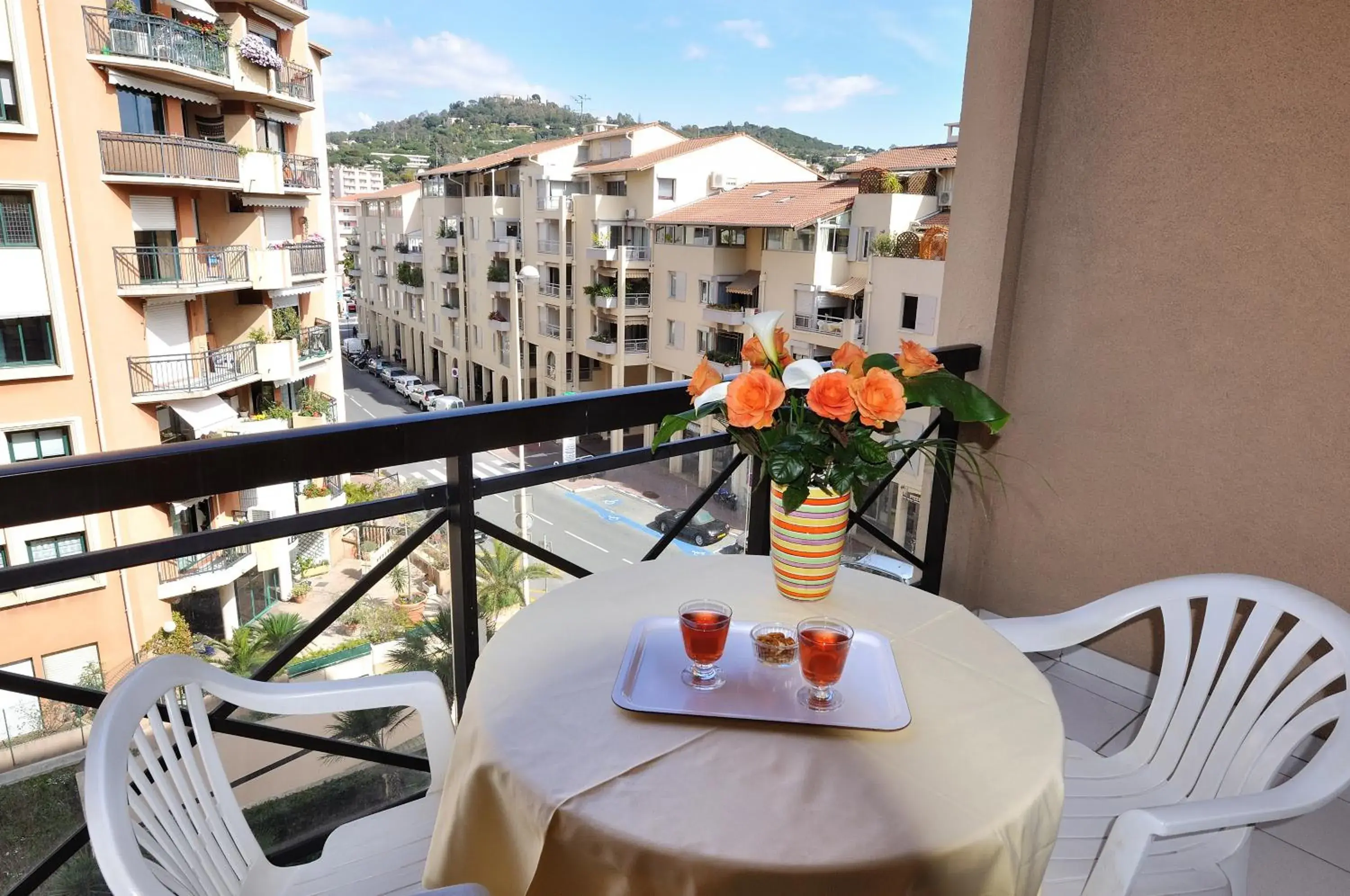 View (from property/room), Balcony/Terrace in Residhotel Villa Maupassant