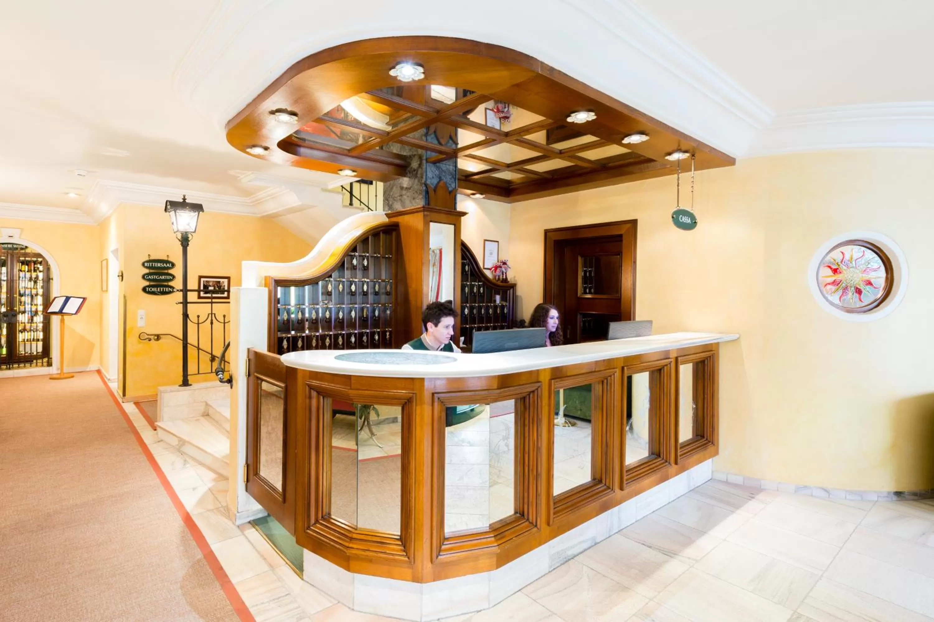 Lobby or reception in Hotel Schrofenstein