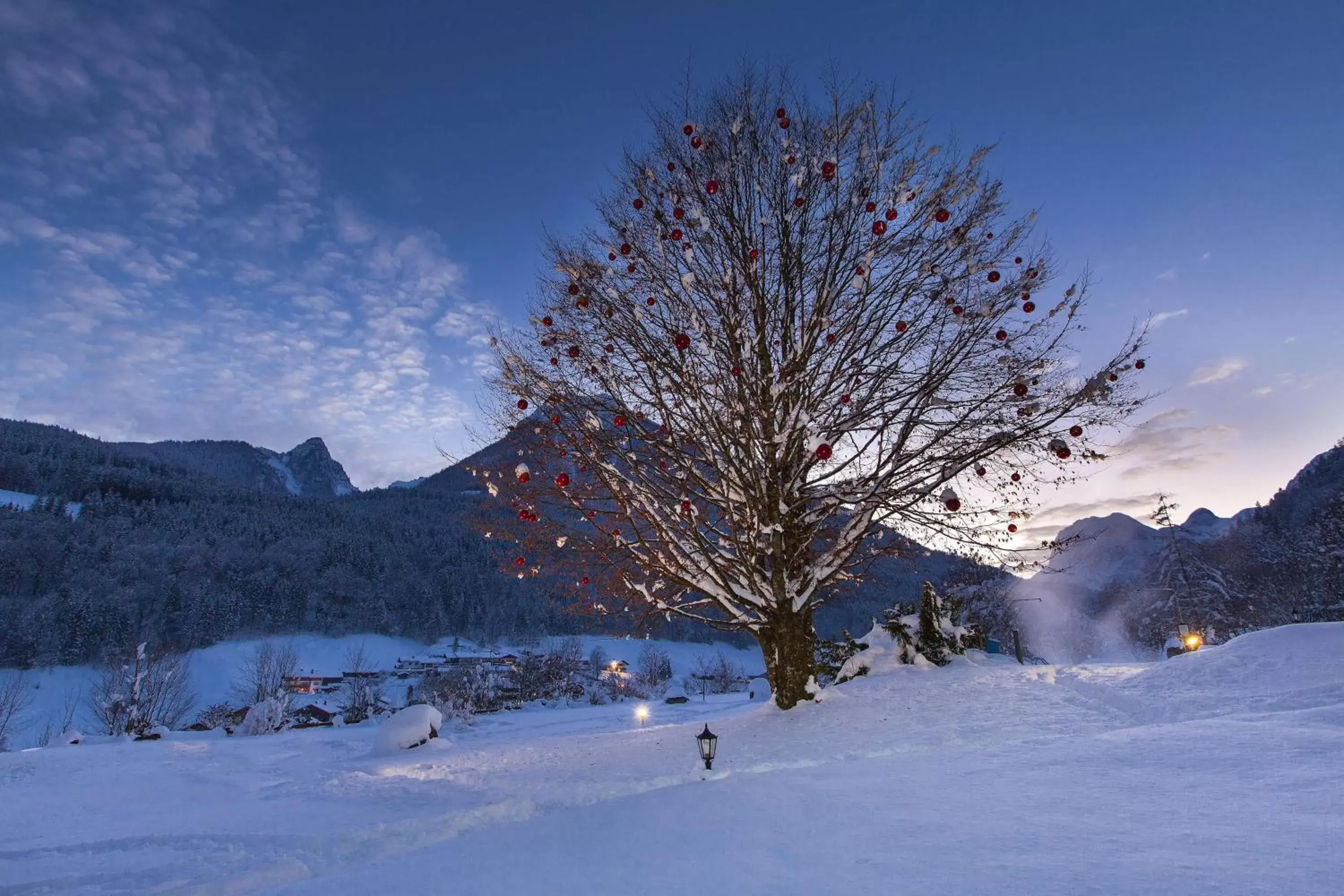 Property building, Winter in Berghotel Rehlegg